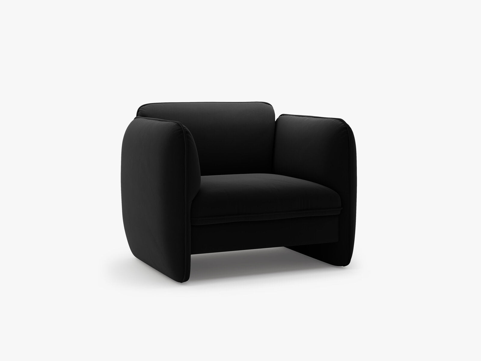 Micadoni Georgia Armsessel Samt Magic Velvet Schwarz
