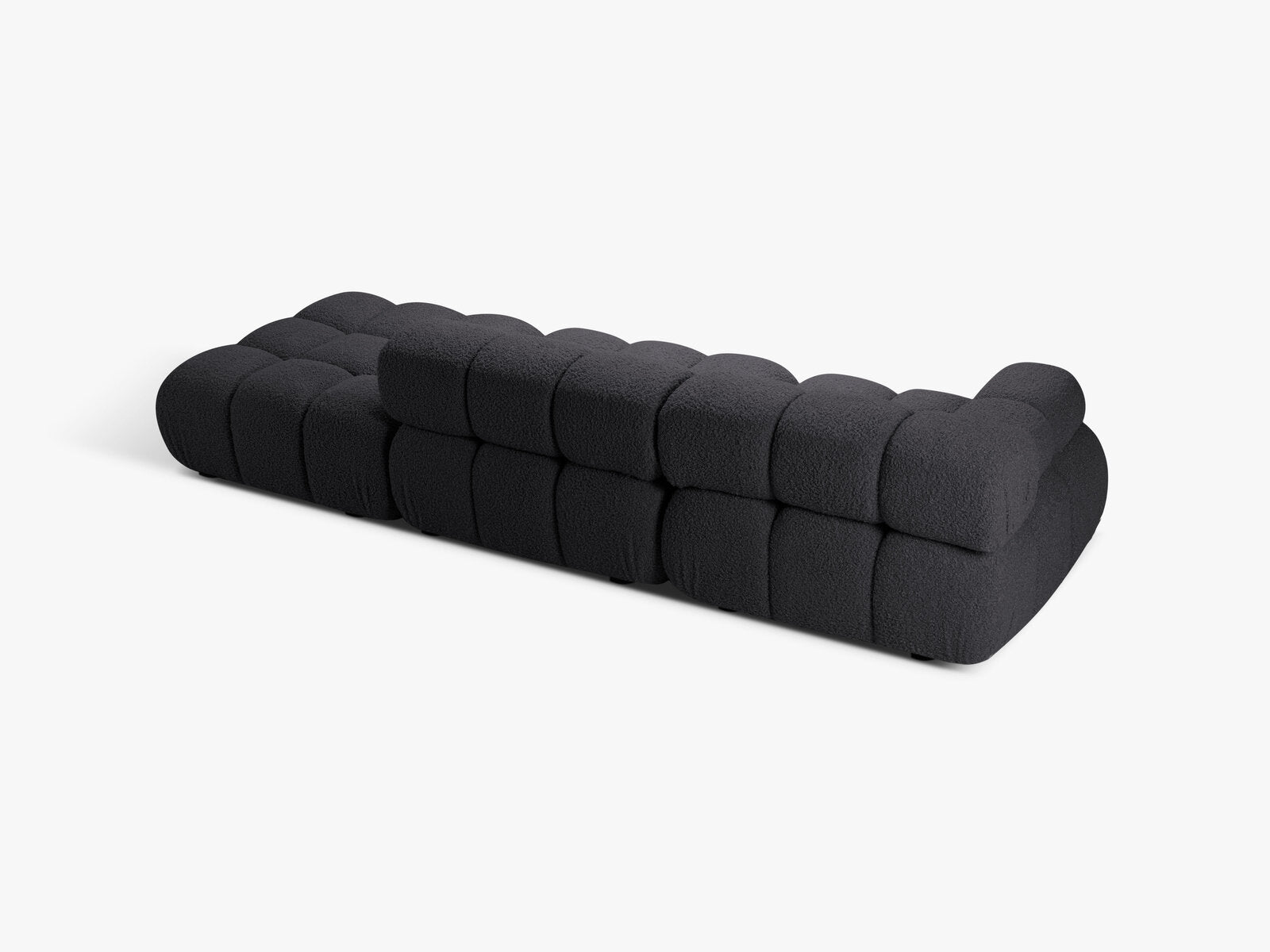 Micadoni Modulares Sofa Bellis 4-Sitzer Rechts Boucle Rolf Graphit