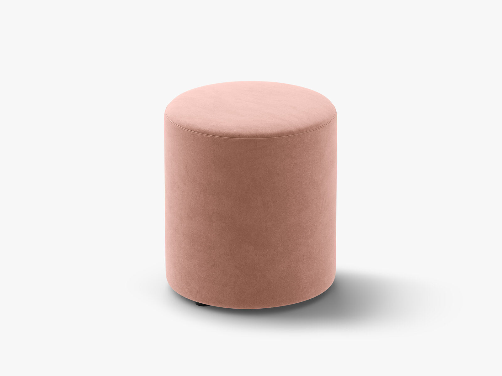 Micadoni Pouf Dia 40cm Samt Salvador Rosa