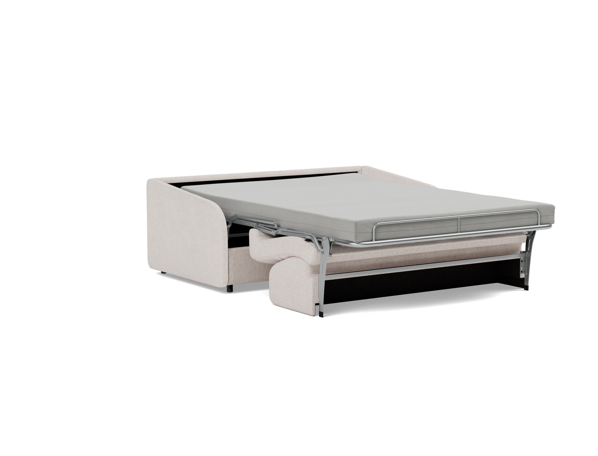 Schlafsofa Eivor mit Taschenfederkernmatratze 140 Strukturierter Stoff Weda 300-Weda-Sand