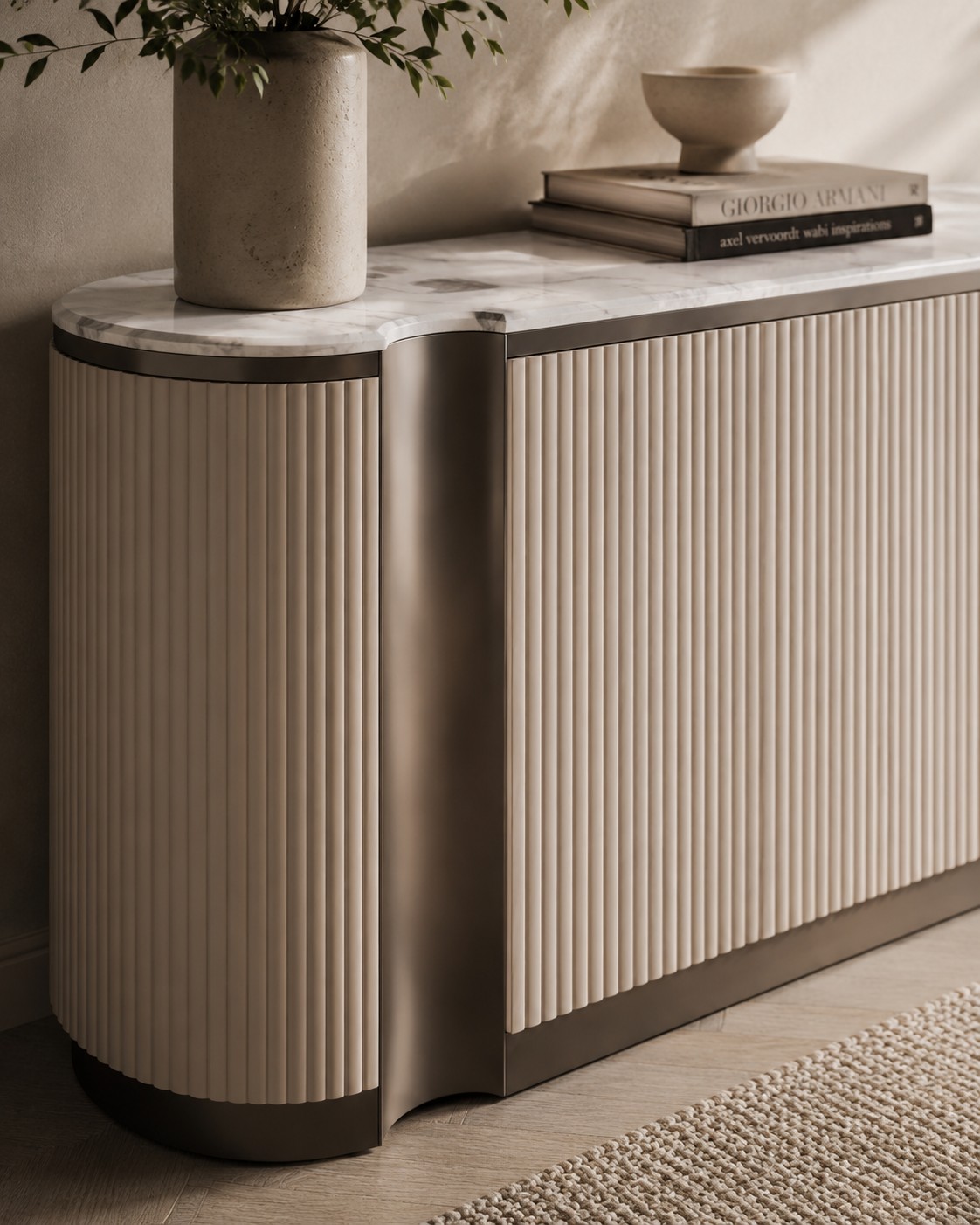 Livin Hill Sideboard Stilig 158 cm Weiß/Grau