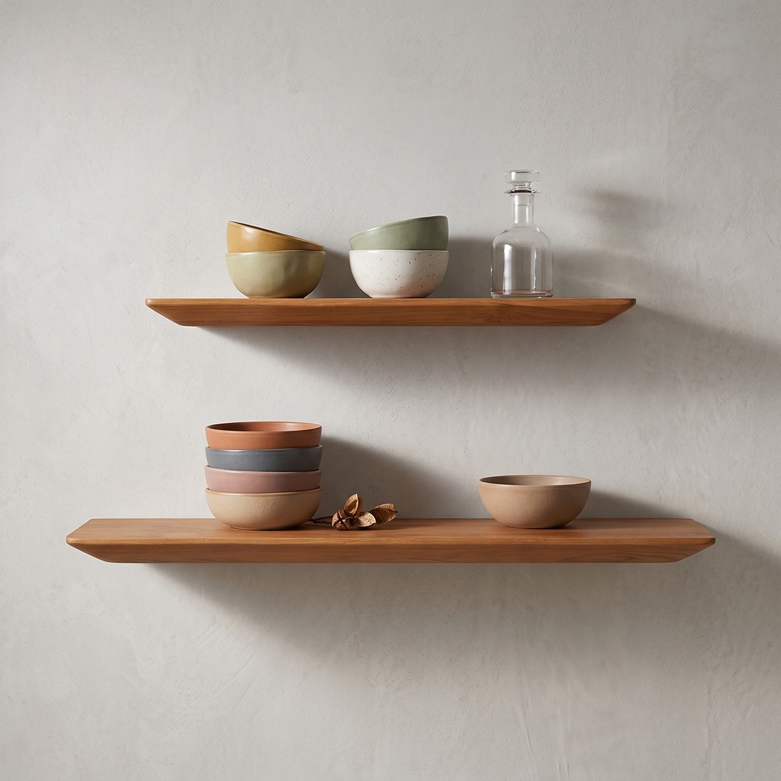 Raw Materials Craftsman Teakholz-Wandregal 90cm