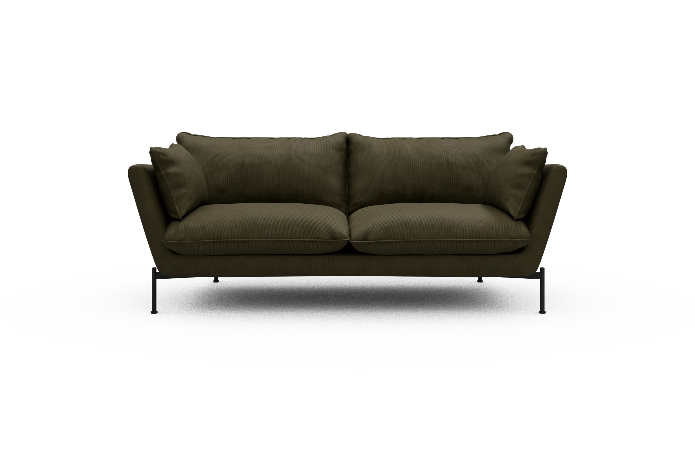 Skandi Home Sofa Anton PREMIUM 2-Sitzer Cordufine-Pine-Green moebelfaktor
