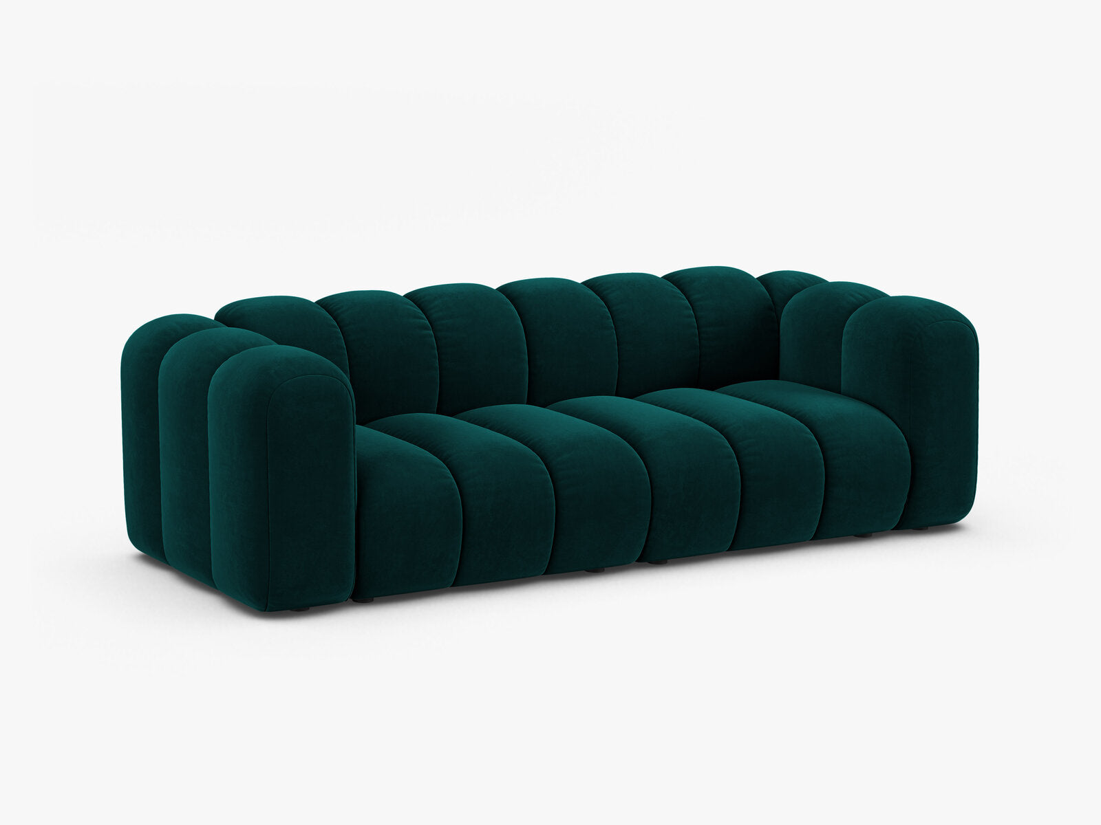 Micadoni Sofa Lupine 3-Sitzer Samt Venus Dunkel Petrol