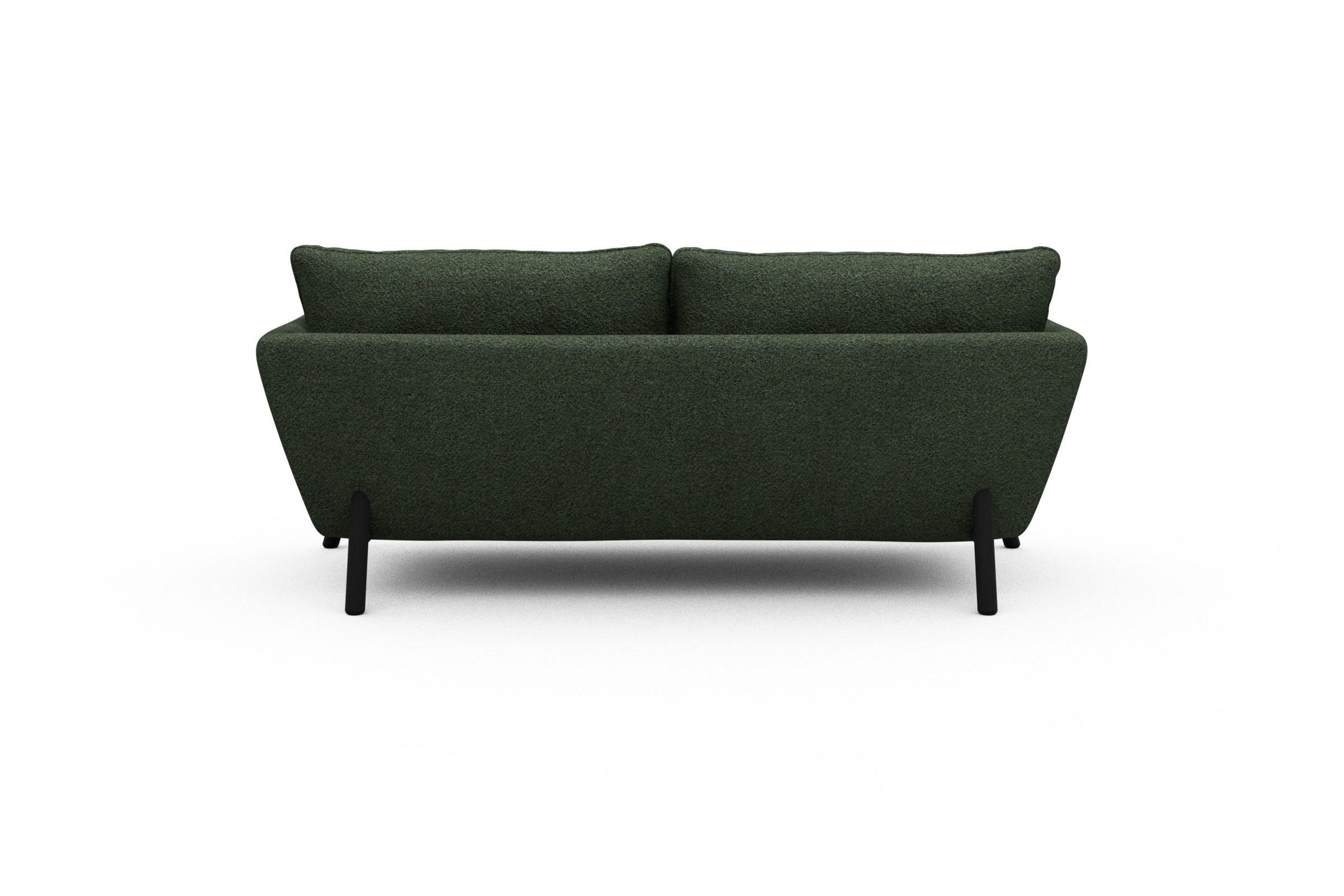 Sofa Emil 2-Sitzer Beinfarbe Eiche Schwarz Vanora-Deep-Green