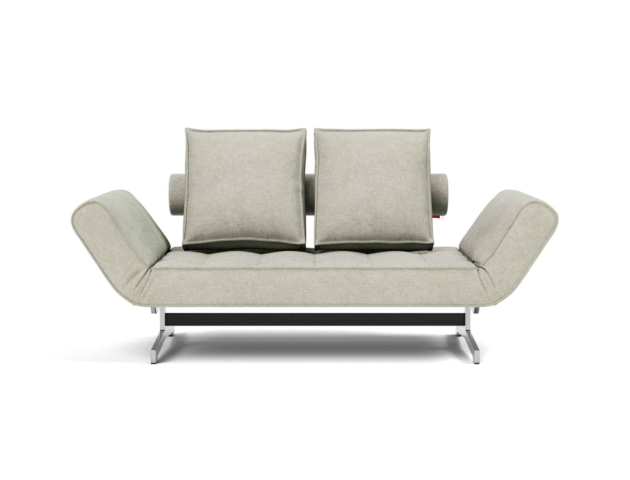 Tagesbett Ghia Flachgewebe Avella 280-Sand Beine Chrom
