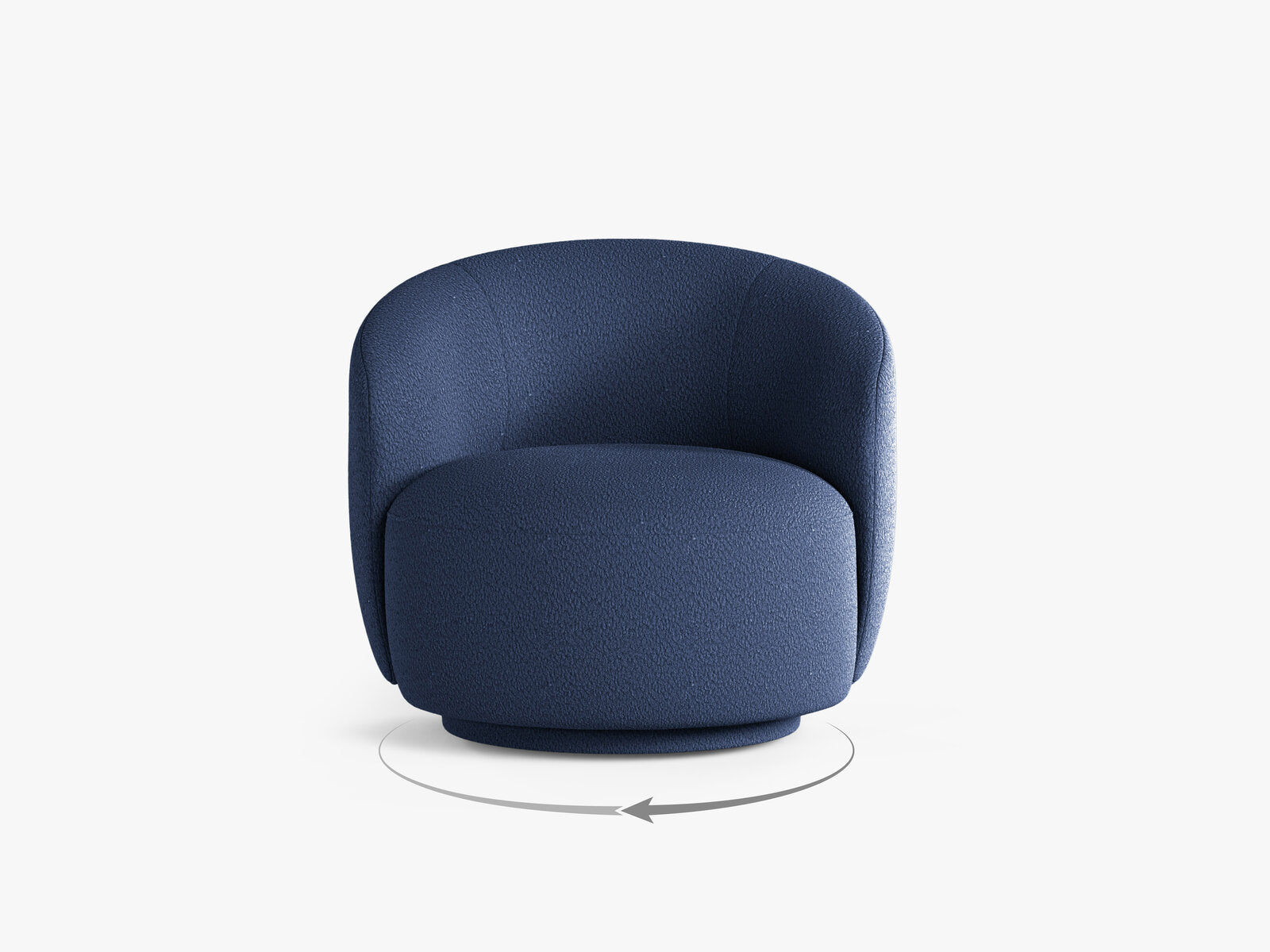 Micadoni drehbarer Sessel Letizia Boucle Coral Marineblau