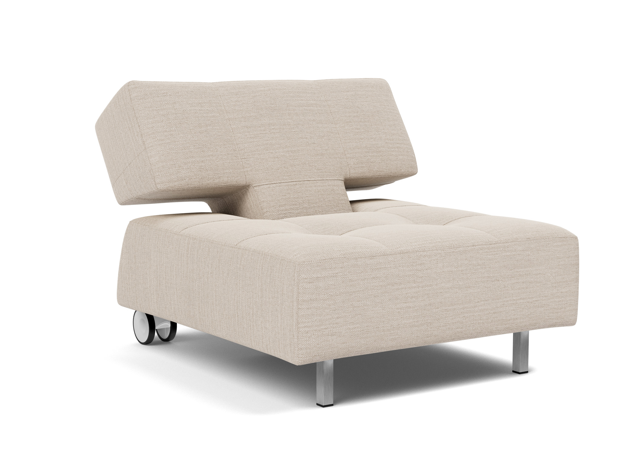 Sessel Long Horn D.E.L. Webstoff Blida 612-Sand-Grey