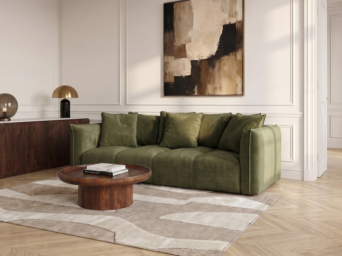 Bobochic Harlem Sofa 3-Sitzer Stoff Grün