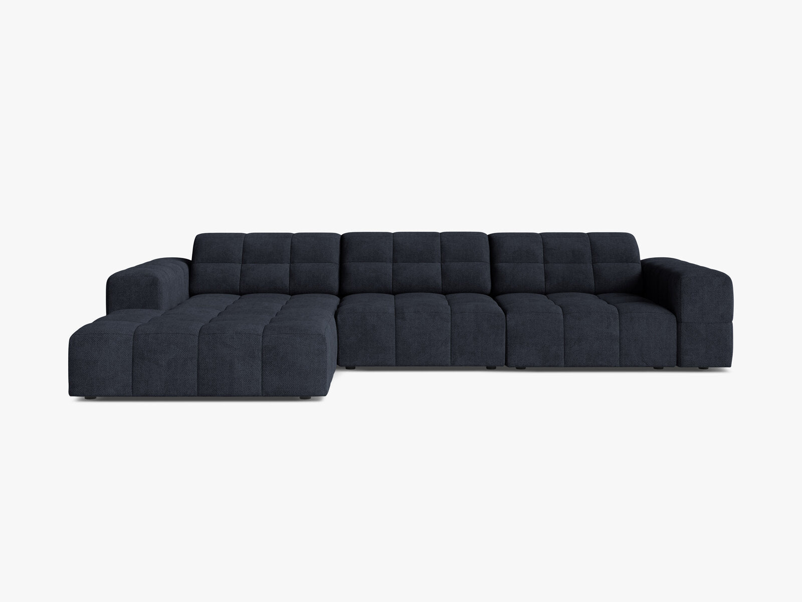 Micadoni Ecksofa Jennifer 4-Sitzer Links Chenille Eden Marineblau
