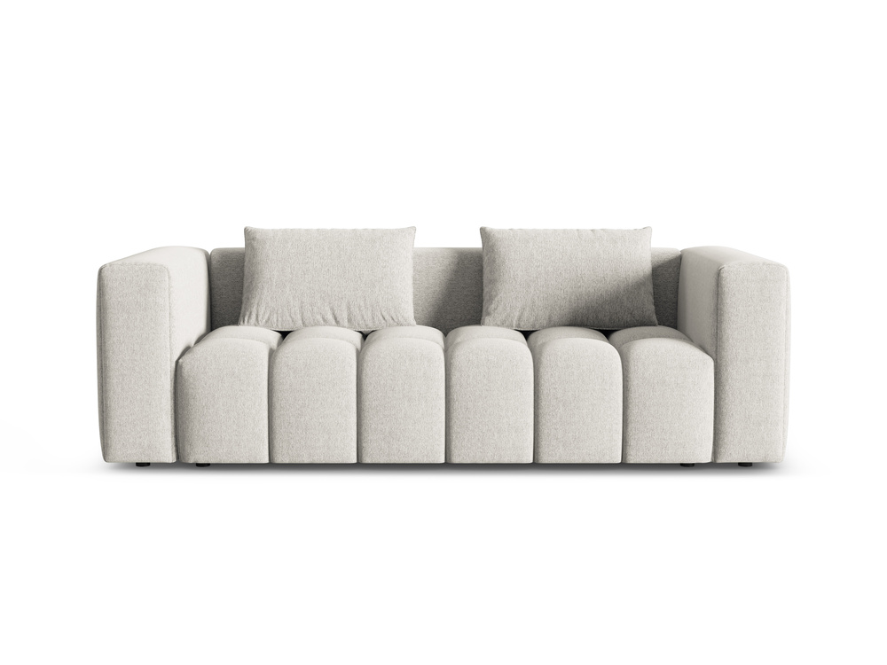 Cosmopolitan Design Schlafsofa Verona 3-Sitzer mit Bettkasten Strukturierter Stoff Sorella Beige