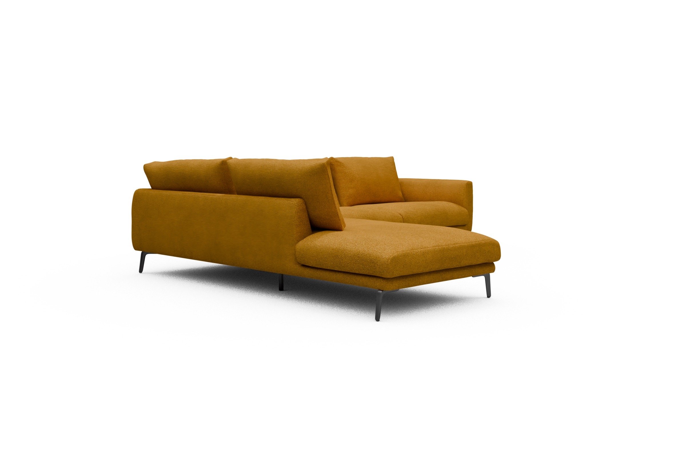 Ecksofa Karl Relax-Ecke links mit 2,5-Sitzer Boucle-Ochre