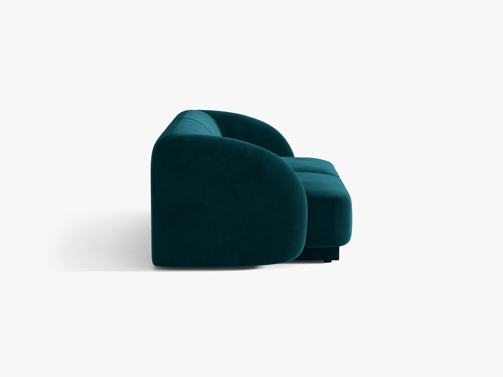 Micadoni Sofa Miley 2-Sitzer Samt Venus Dunkel Petrol