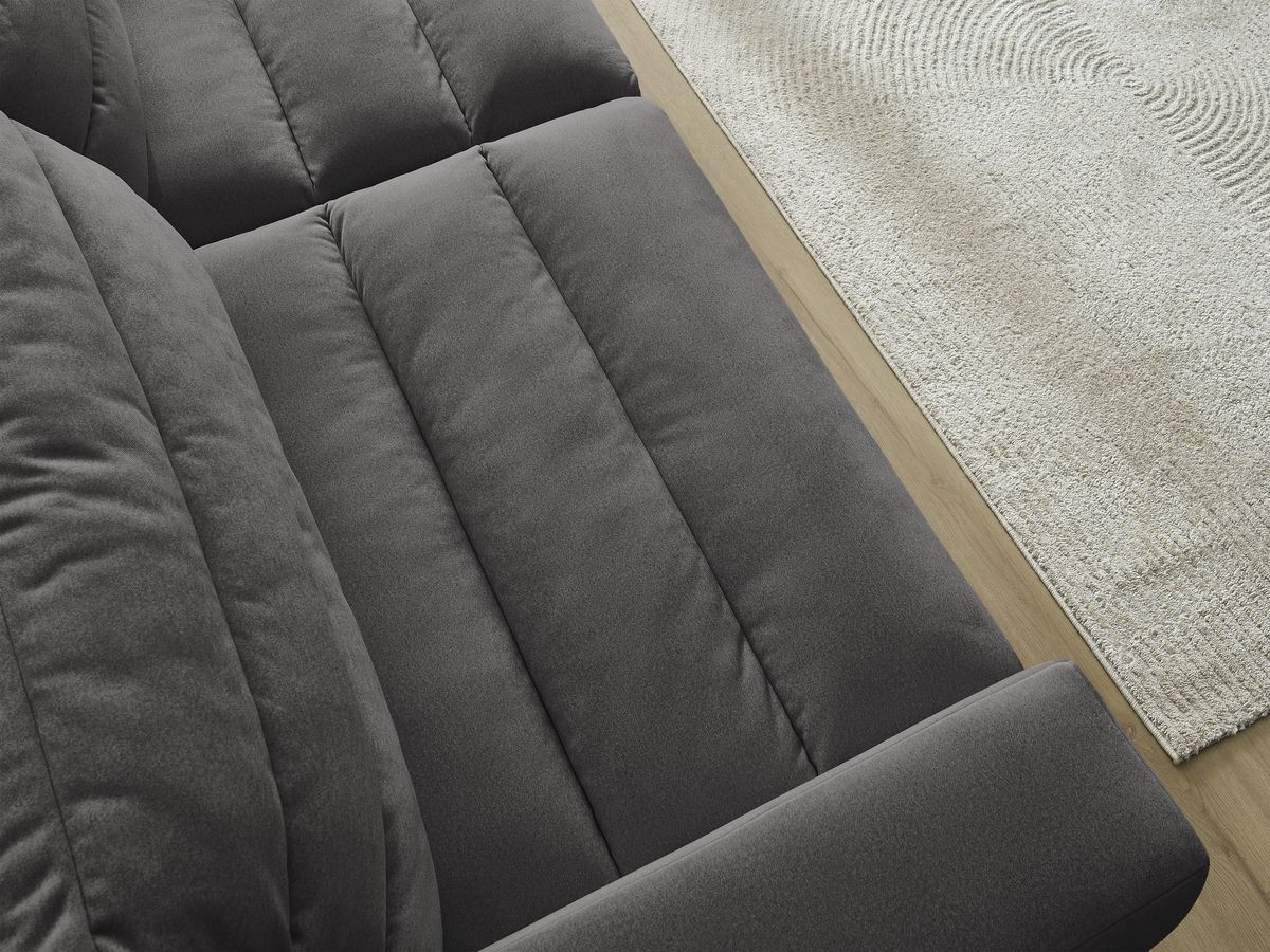 Bobochic Sierra Sofa 3-Sitzer Samt Schwarz
