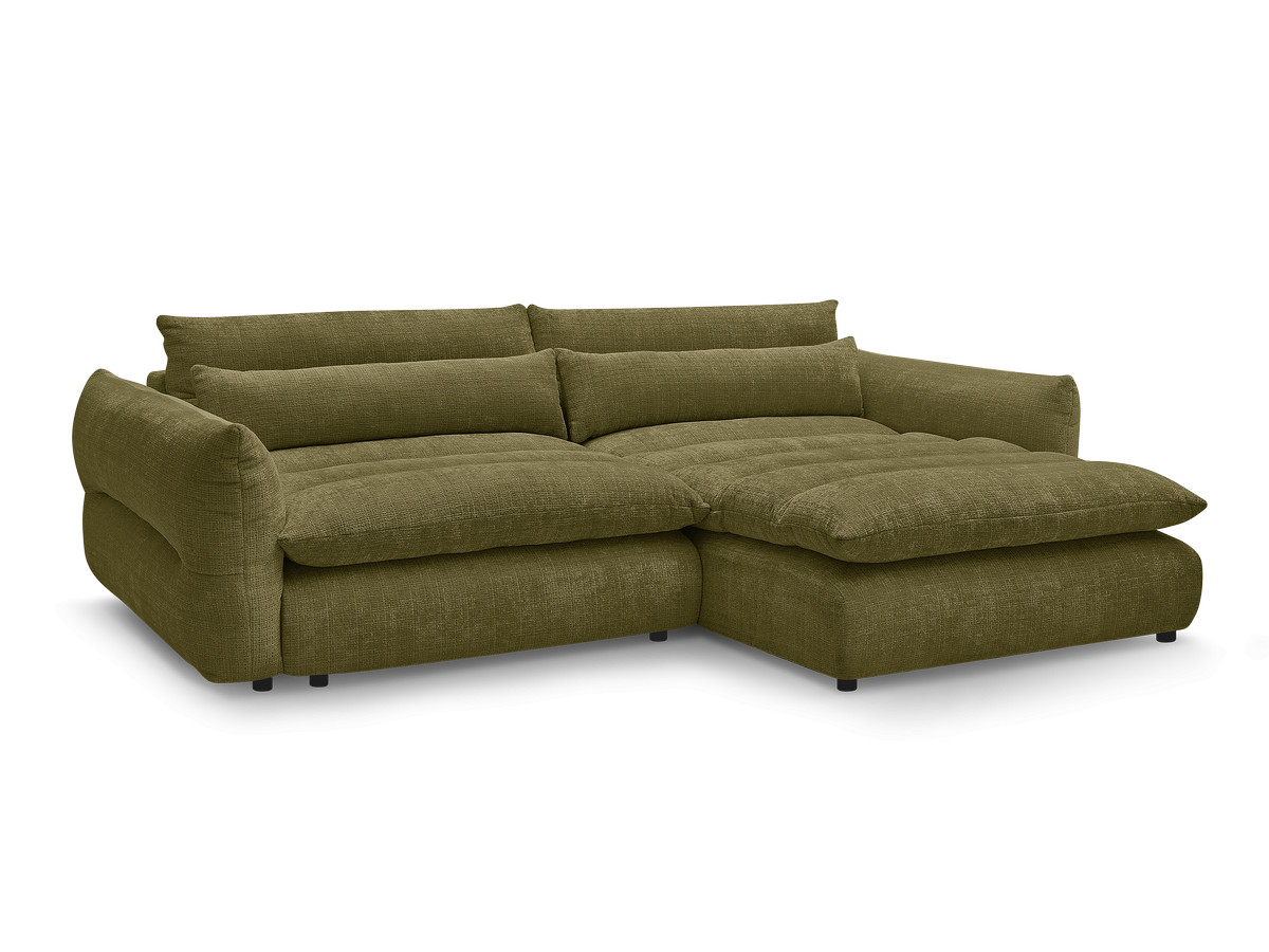 Bobochic Neil Ecksofa Strukturstoff Grün Ecke rechts