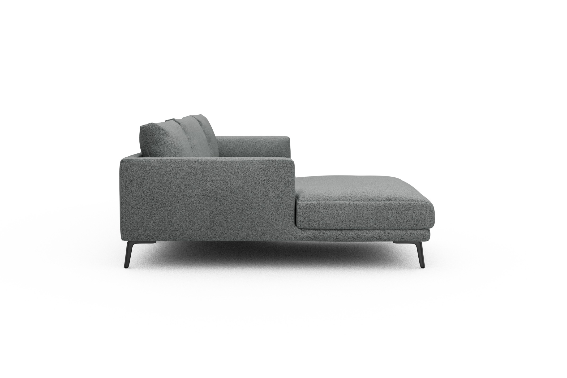 Ecksofa Karl Chaiselongue links mit 2,5-Sitzer Aivi-Gravet-Grey