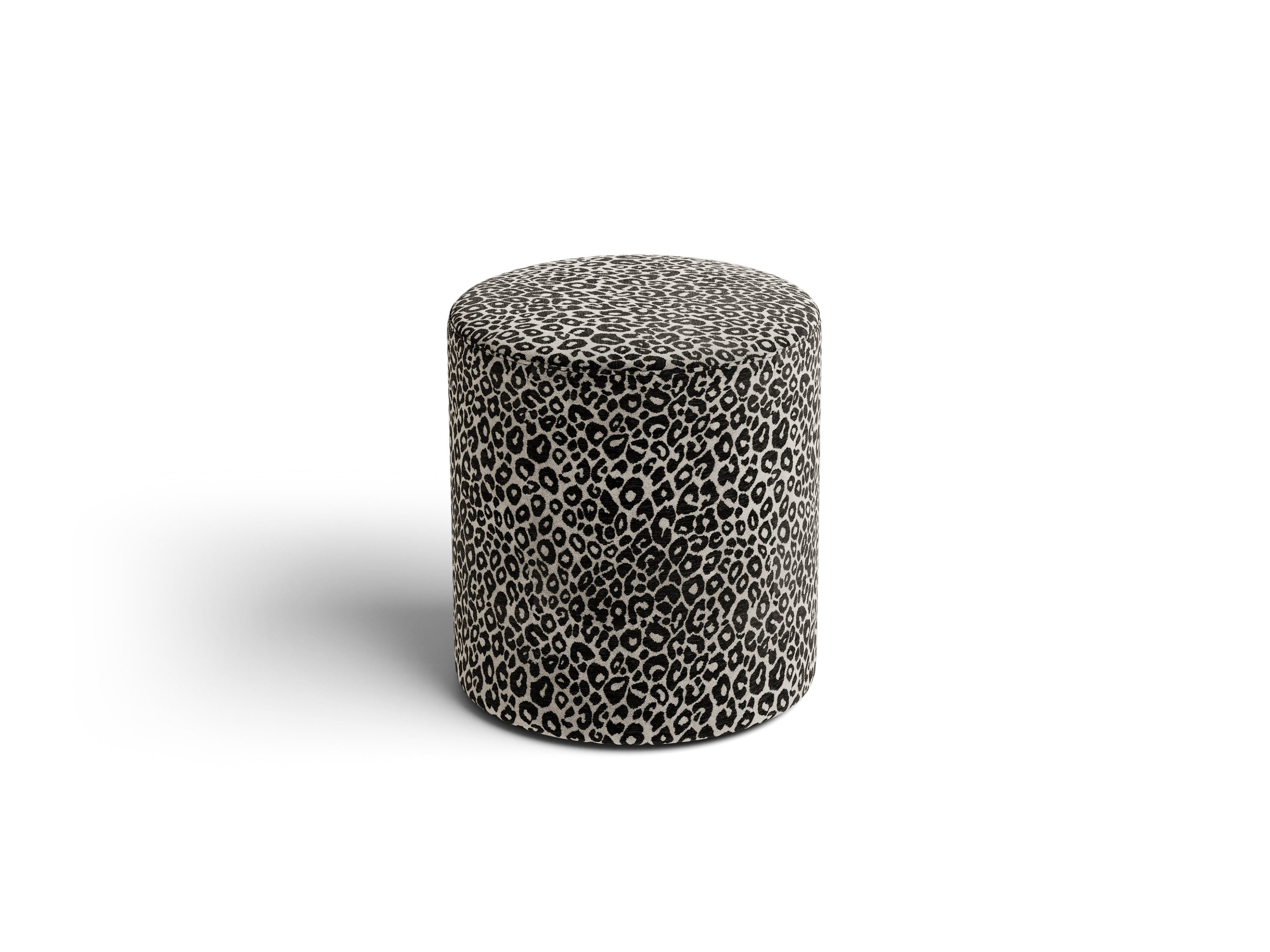 Micadoni Pouf Dia 40cm Chenille Wild Weiß