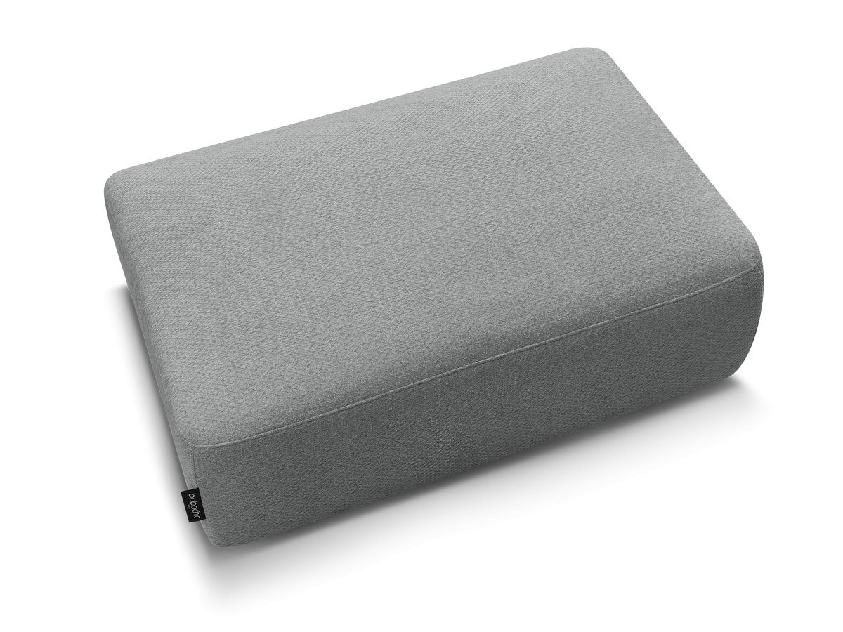 Bobochic Sidonie Pouf Melange-Stoff Dunkelgrau