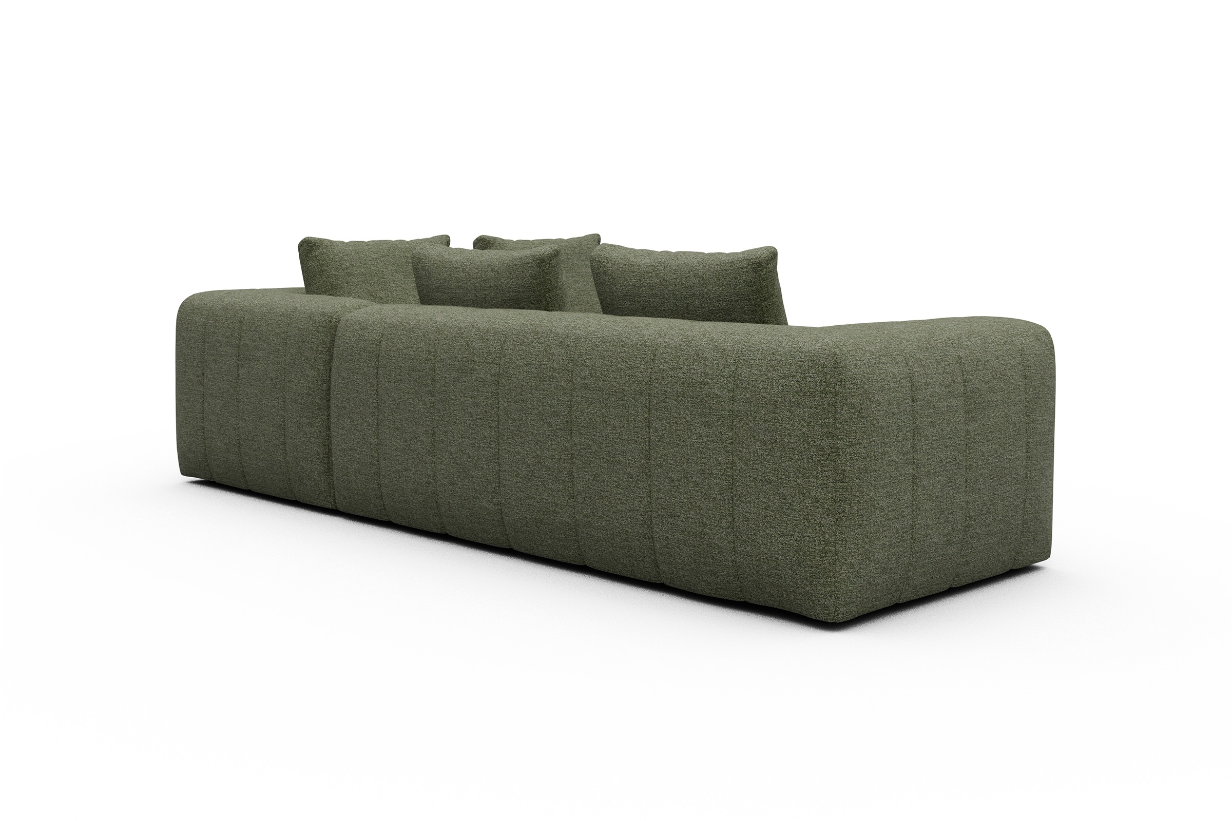 Ecksofa Hugo 2x 2,5-Sitzer Armlehne links Carreno-Vivid-Green