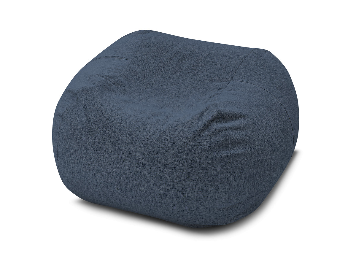 Bobochic Voltaire Pouf 120 × 70 cm Melange-Stoff Dunkelblau