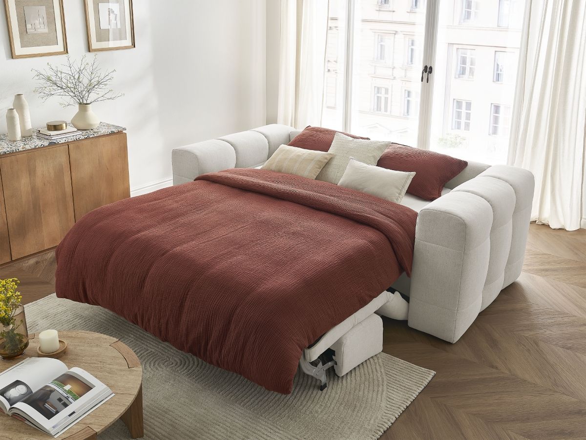 Bobochic Cloud Schlafsofa 3-Sitzer Stoff Beige