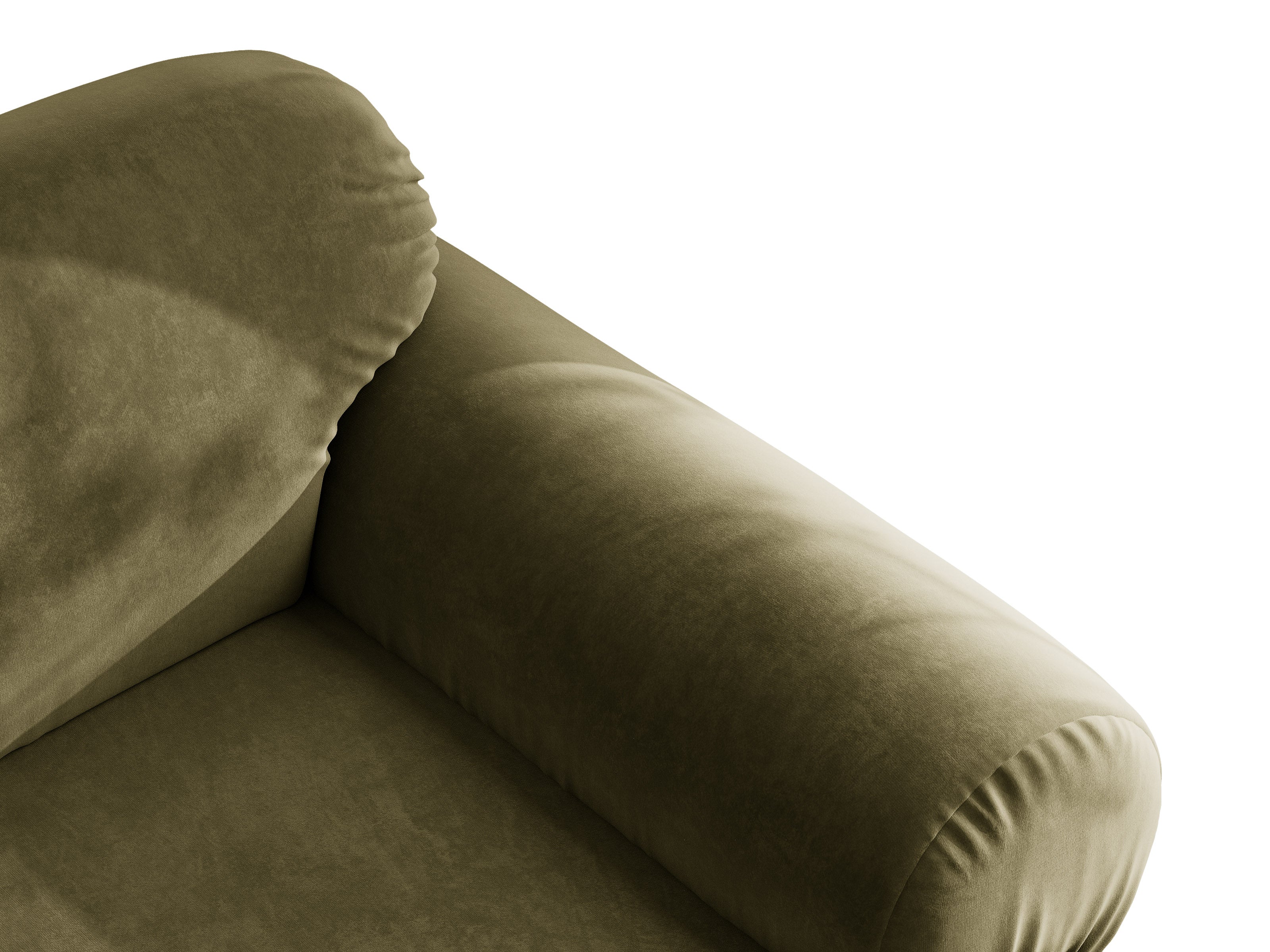 Micadoni Ophelia Ecksofa 297 cm Rechts Samt Salvador Grün