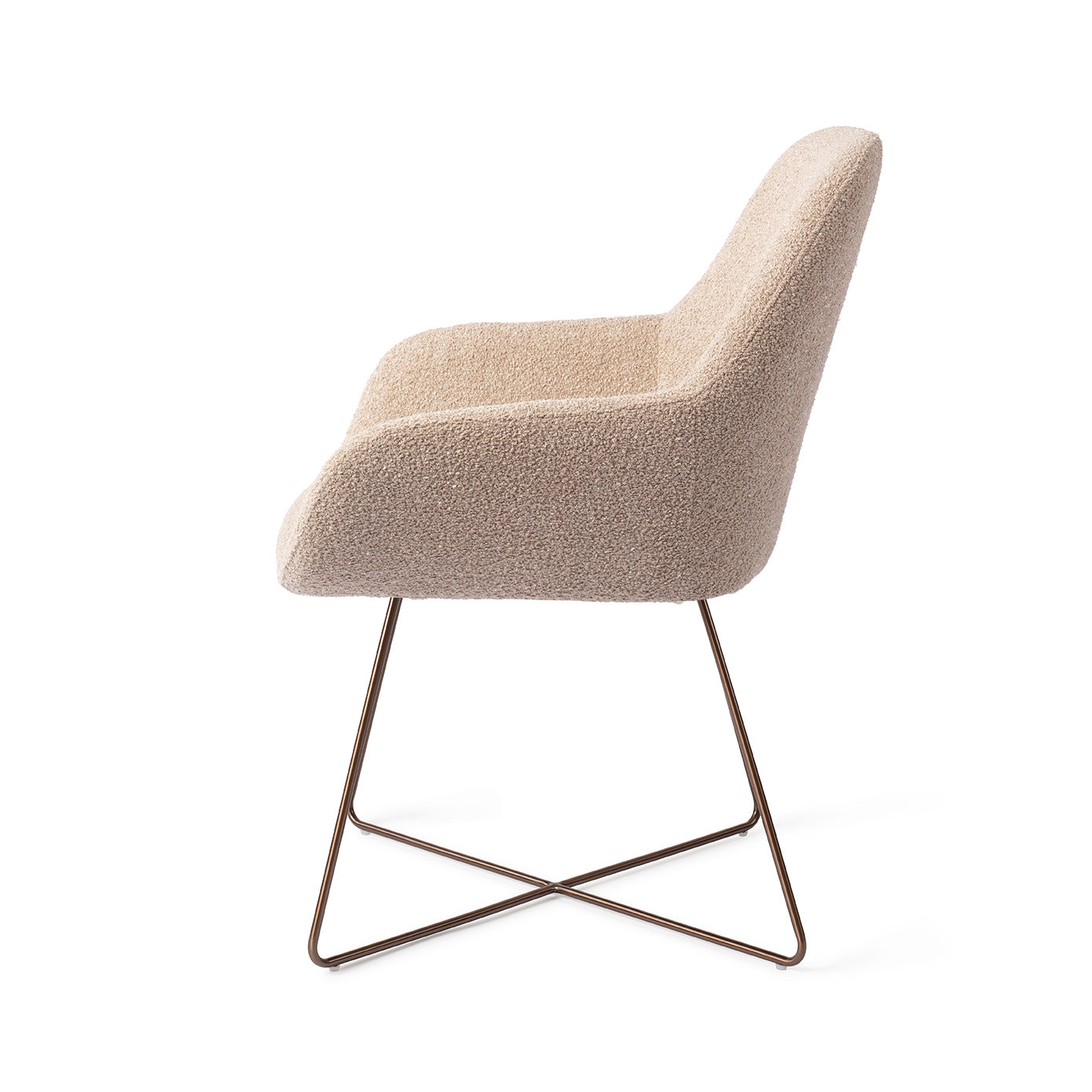Jesper Home Esszimmerstuhl Kushi Flax Relax Cross Rose