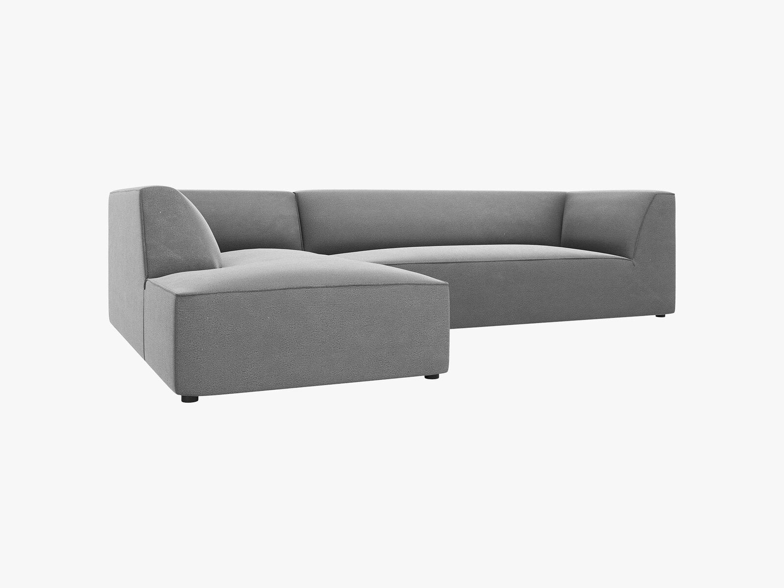 Micadoni 4-Sitzer Modular Sofa Ruby Links Samt Salvador Grau
