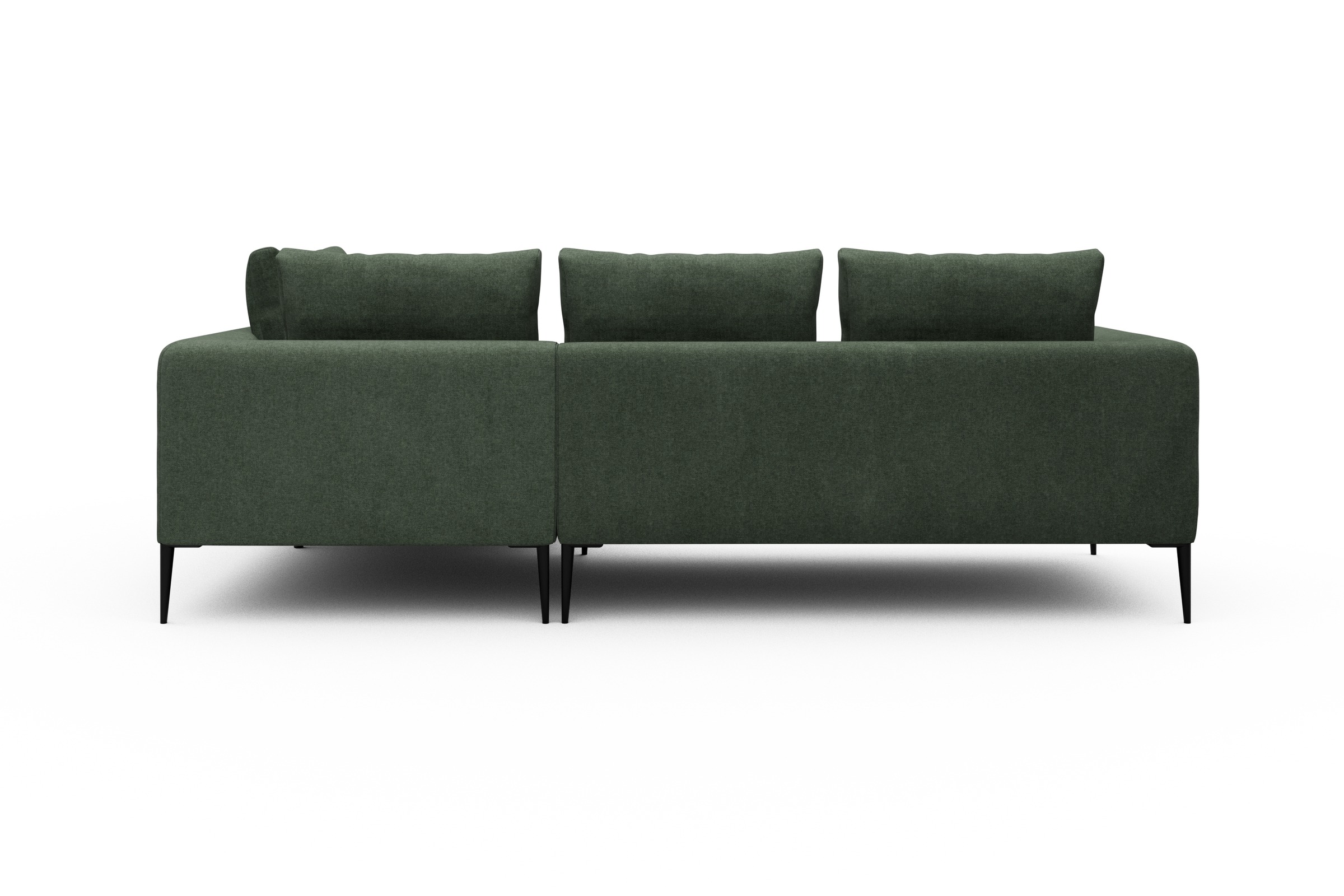 Ecksofa Paul Relax-Ecke rechts mit 2-Sitzer Casone-Forest-Green