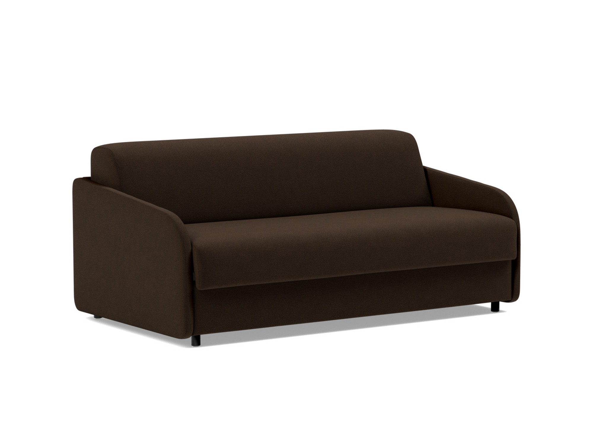 Schlafsofa Eivor mit Memory-Matratze 140 Strukturierter Stoff Taura 358-Chocco