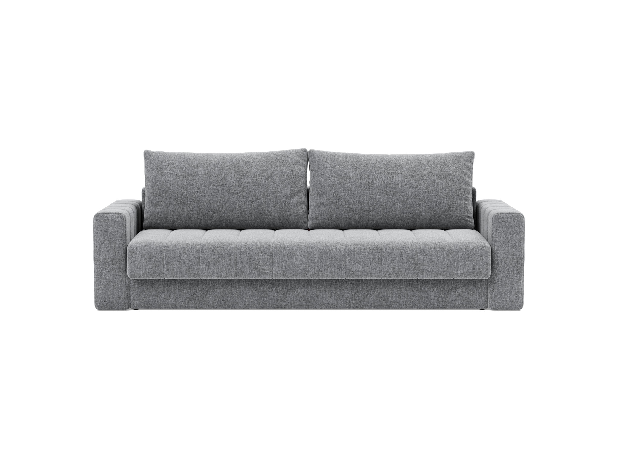 Schlafsofa Akello mit Armlehnen Strukturierter Stoff Twist 565-Granite