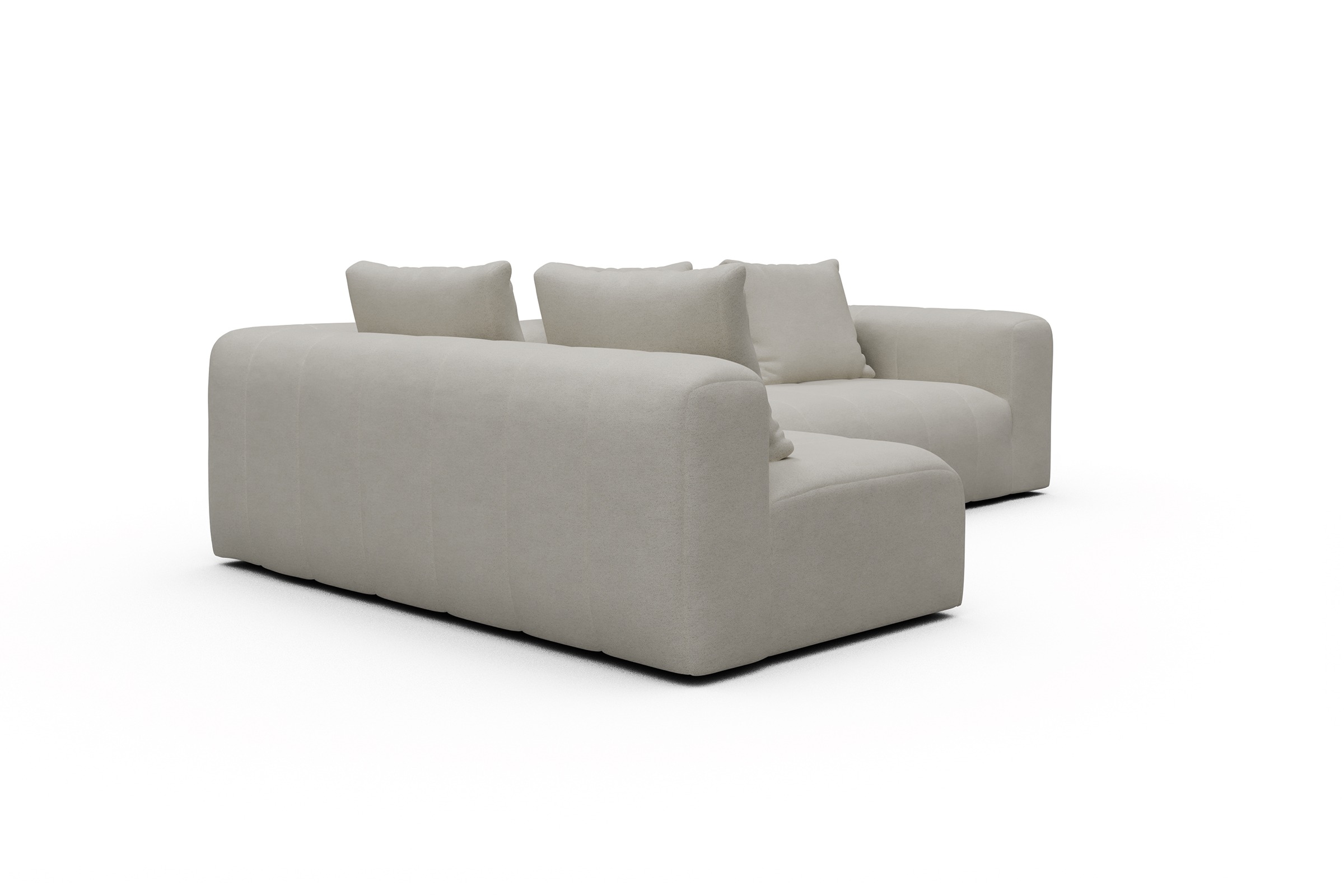 Ecksofa Hugo 2x 2,5-Sitzer Armlehne rechts Denari-Clean-Beige