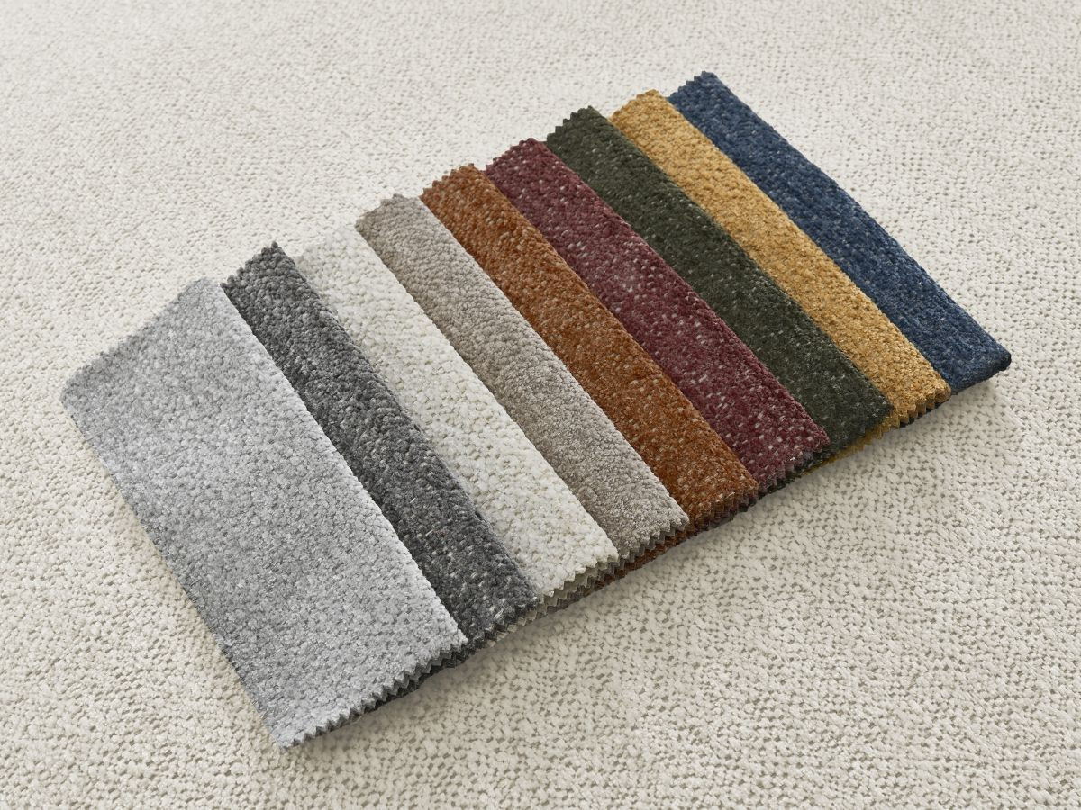 Bobochic Atilla Pouf Melange-Stoff Weiß