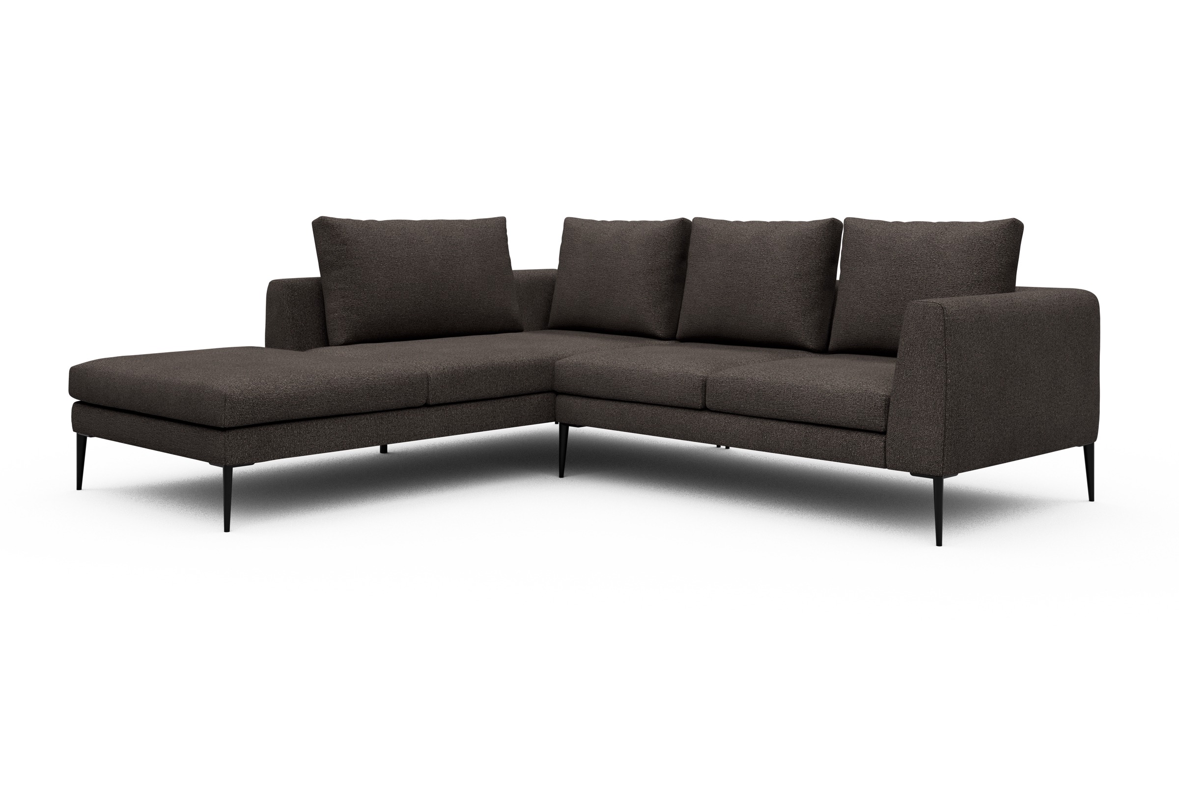 Ecksofa Paul Relax-Ecke links mit 2-Sitzer Boucle-Taupe