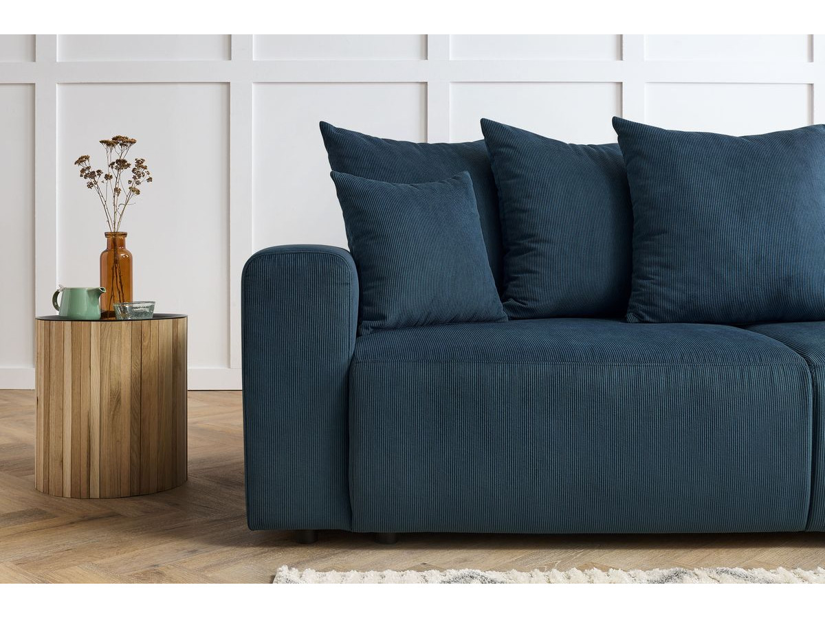 Bobochic Envy Sofa 3-Sitzer Cordsamt Dunkelblau