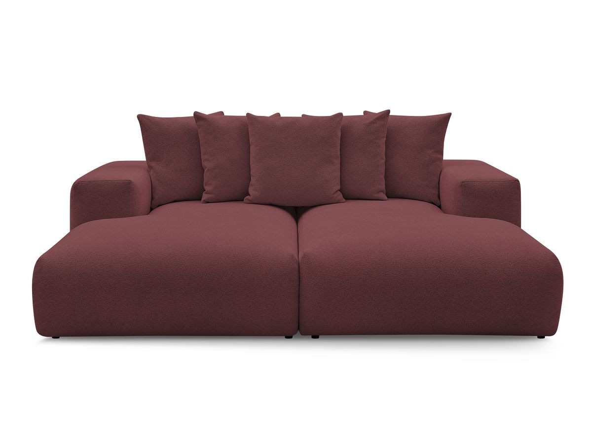 Bobochic Voltaire Sofa 4-Sitzer 248 × 170 cm Melange-Stoff Rot