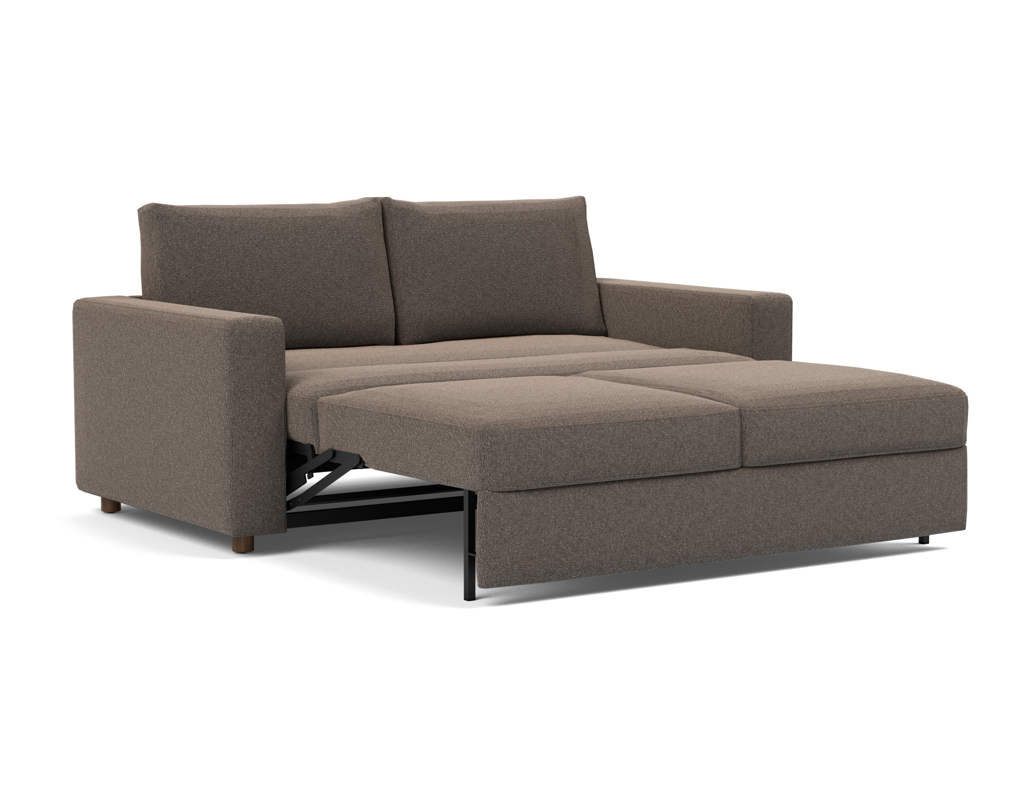 Schlafsofa Neah mit Standard-Armlehnen 160 Boucle Skandi 530-Taupe