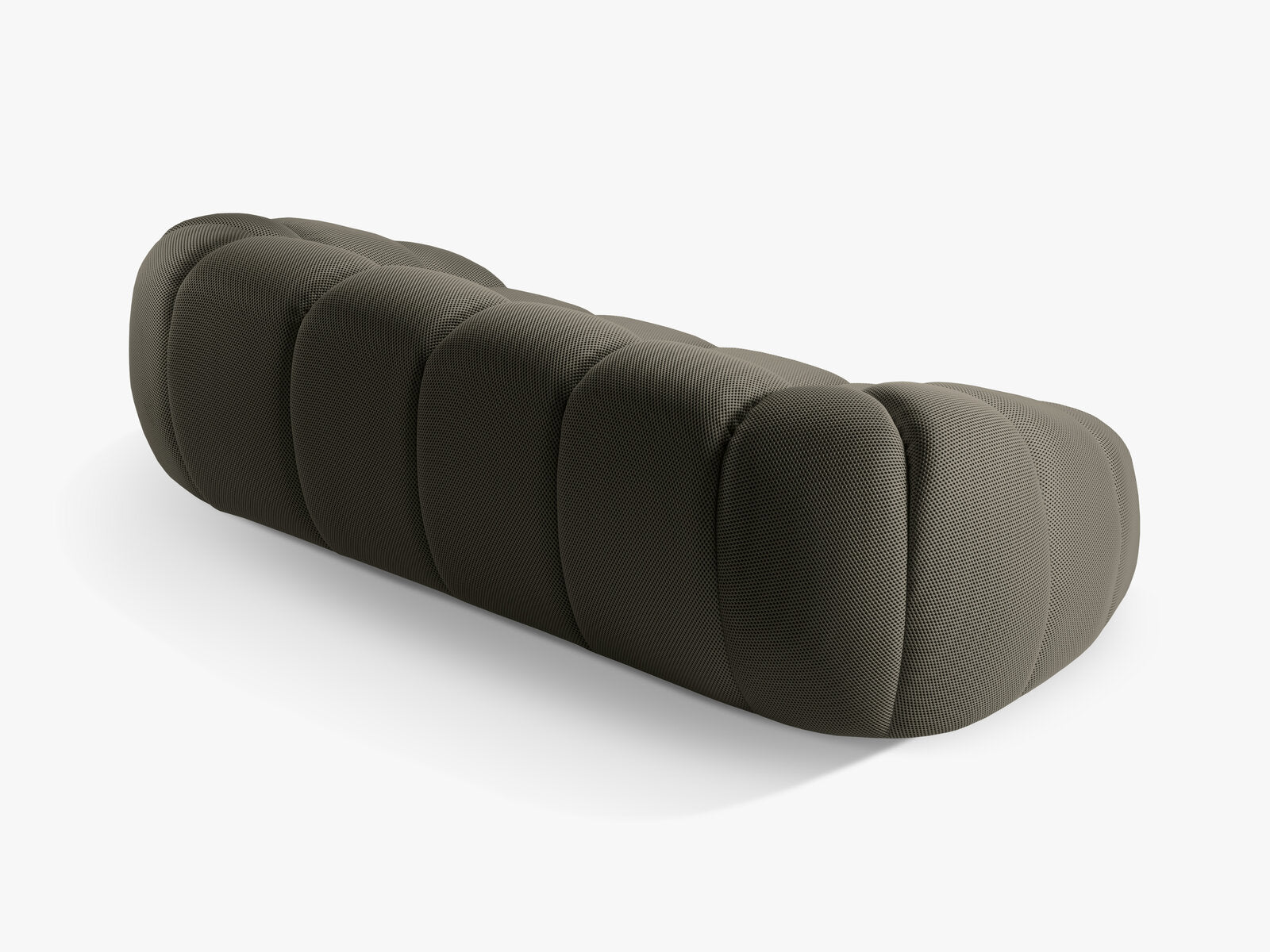 Micadoni Sofa Diana 3-Sitzer 3D-Stoff Stahl