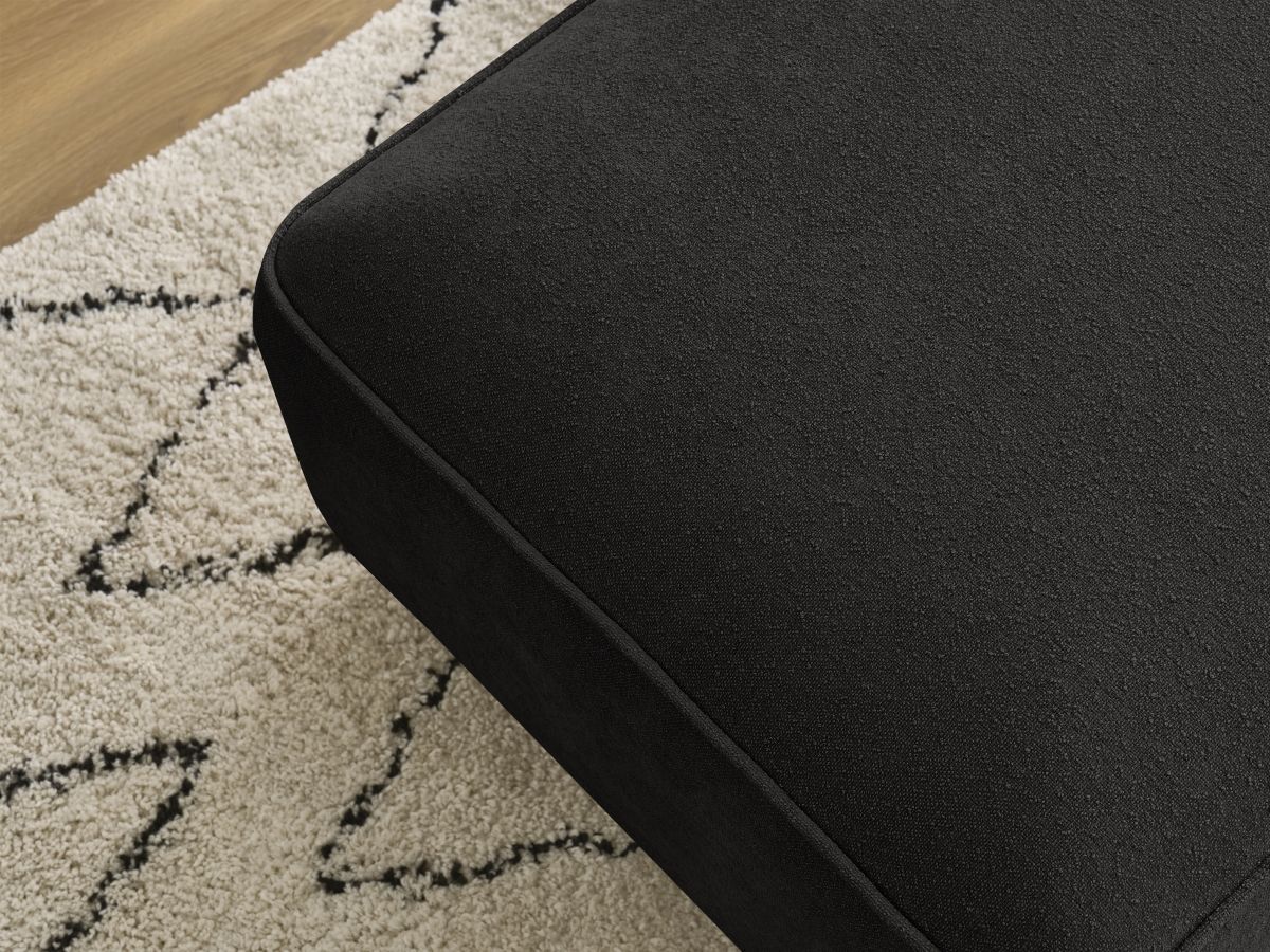 Bobochic Zephyr Pouf Strukturstoff Schwarz
