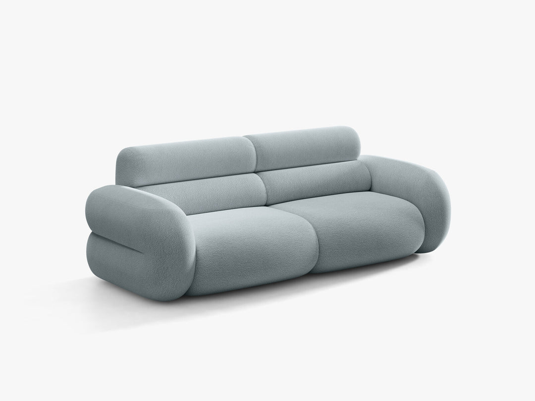 Micadoni Neo Sofa 3-Sitzer Boucle Baloo Hellblau