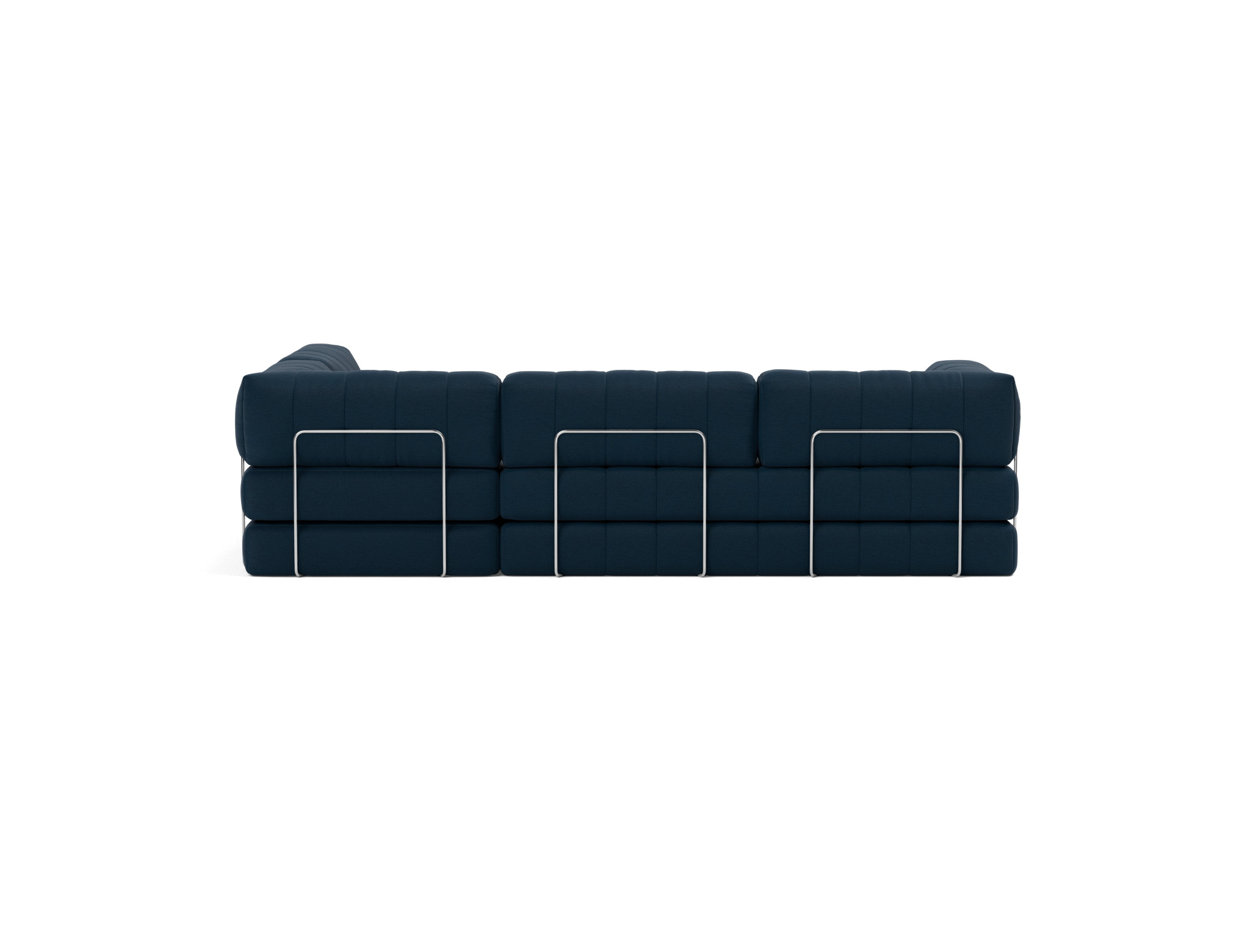 Eck-Schlafsofa CozyPad L-Form mit Armlehne Flachgewebe Mixed Dance 528-Blue