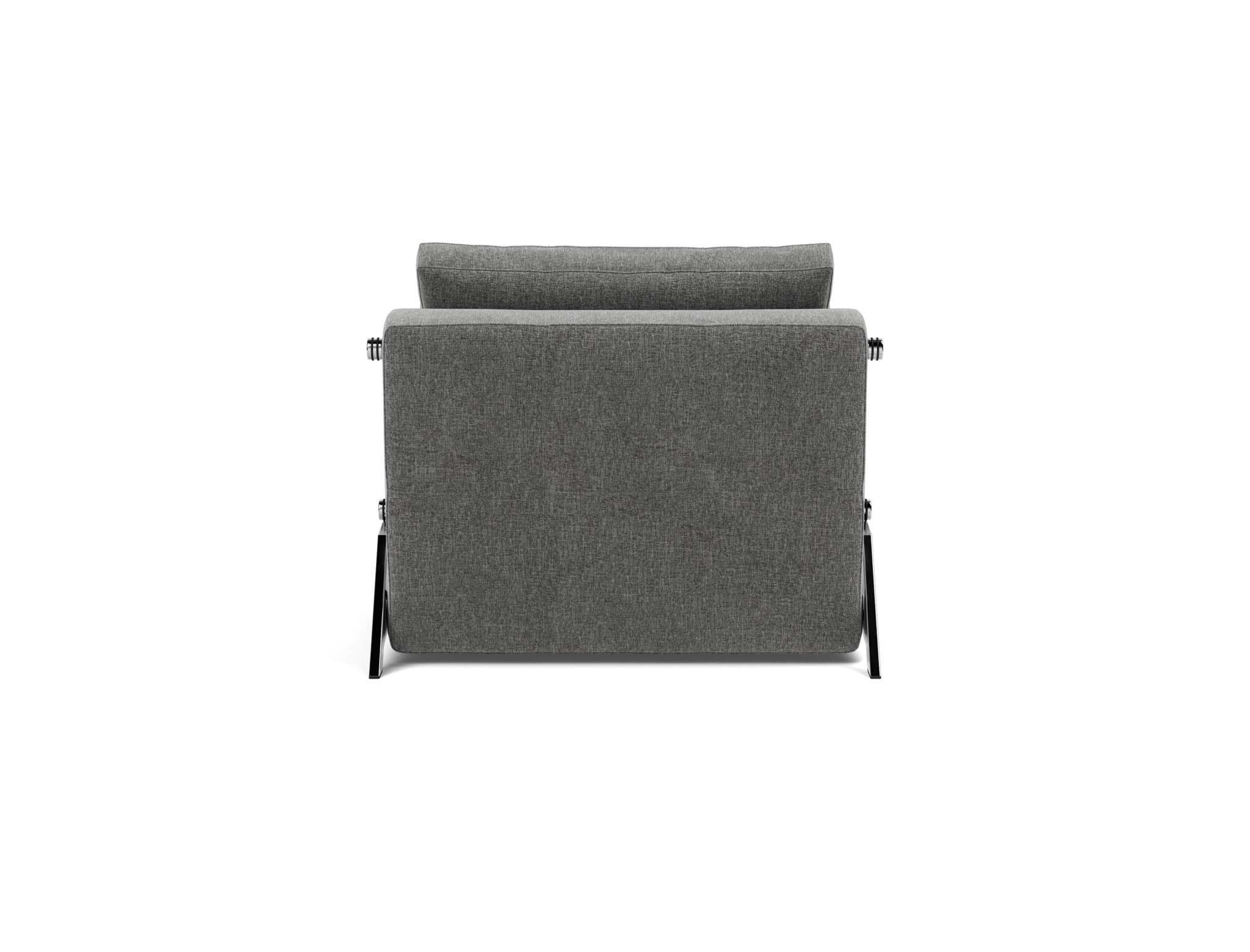 Schlafsessel Cubed 90 Strukturierter Stoff Twist 563-Charcoal Beine Chrom