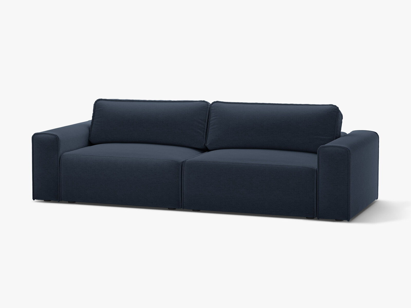 Micadoni Sofa Victor 3-Sitzer mit Schlaffunktion Strukturierter Stoff Königsblau