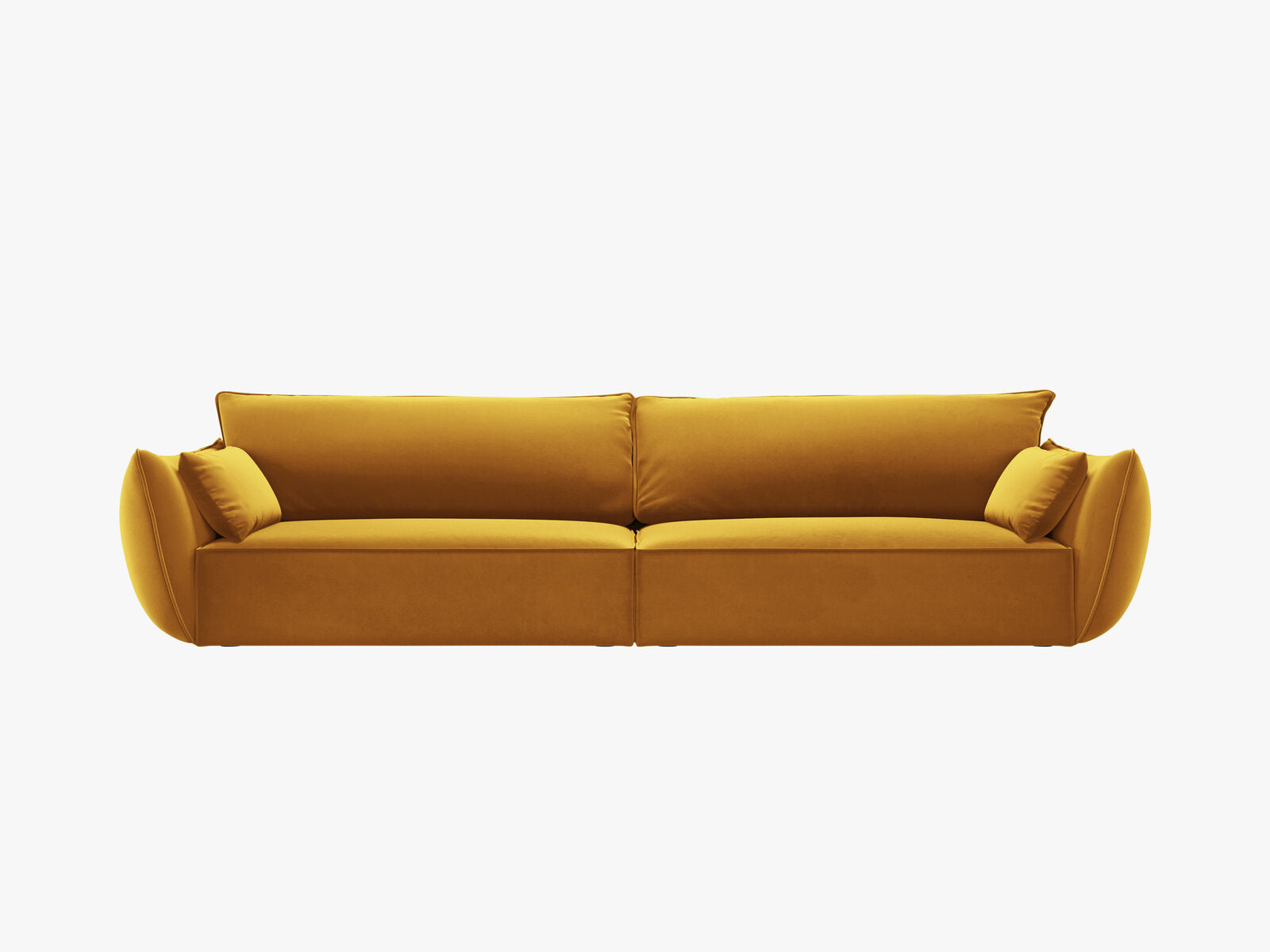 Micadoni 4-Sitzer Sofa Kaelle Samt Bluvel Gelb