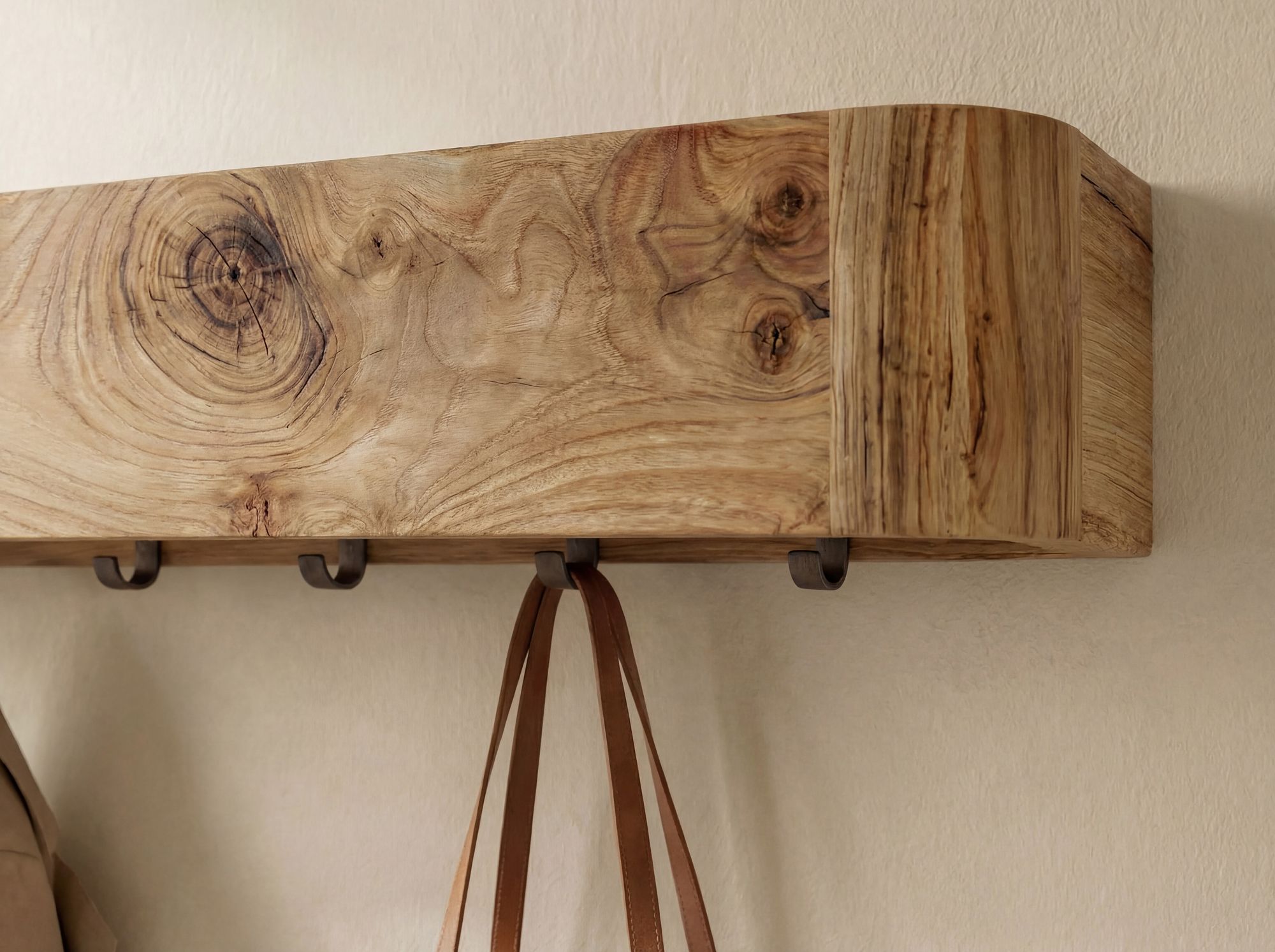 Wandgarderobe Utsira Akazie Massivholz 100 × 20 × 20 cm