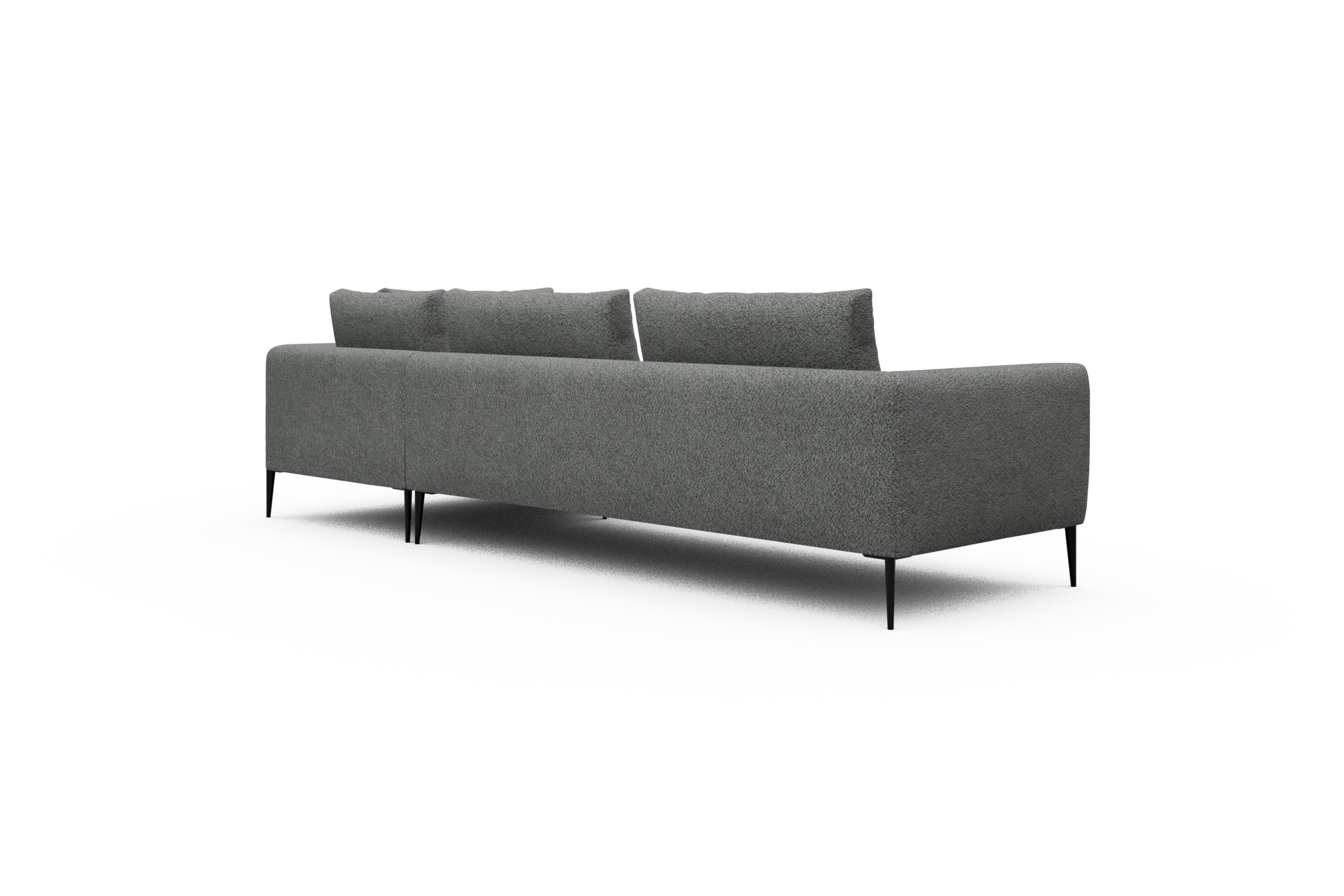 Ecksofa Paul Relax-Ecke links mit 3-Sitzer Vanora-Warm-Grey