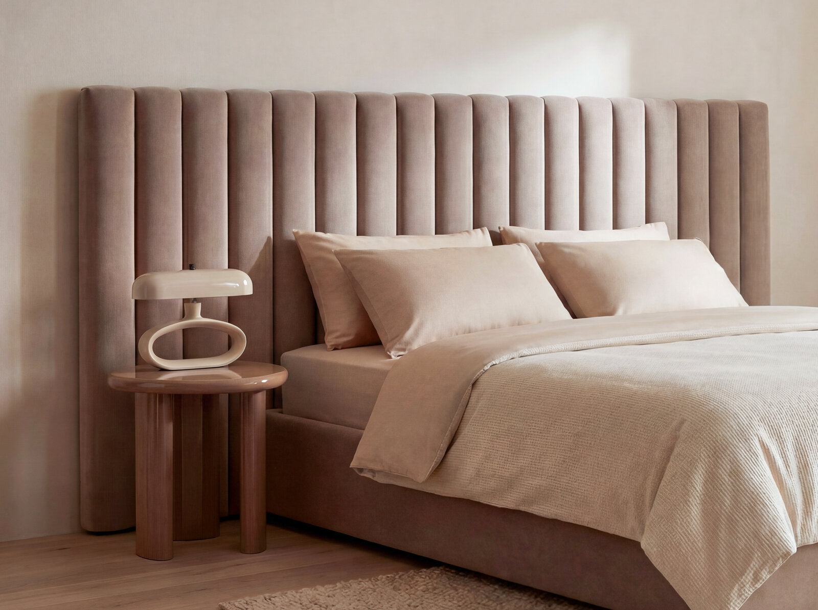Micadoni Mistero Samtiger Kopfteil 80 cm Chenille Perfect Harmony Grün 140x95