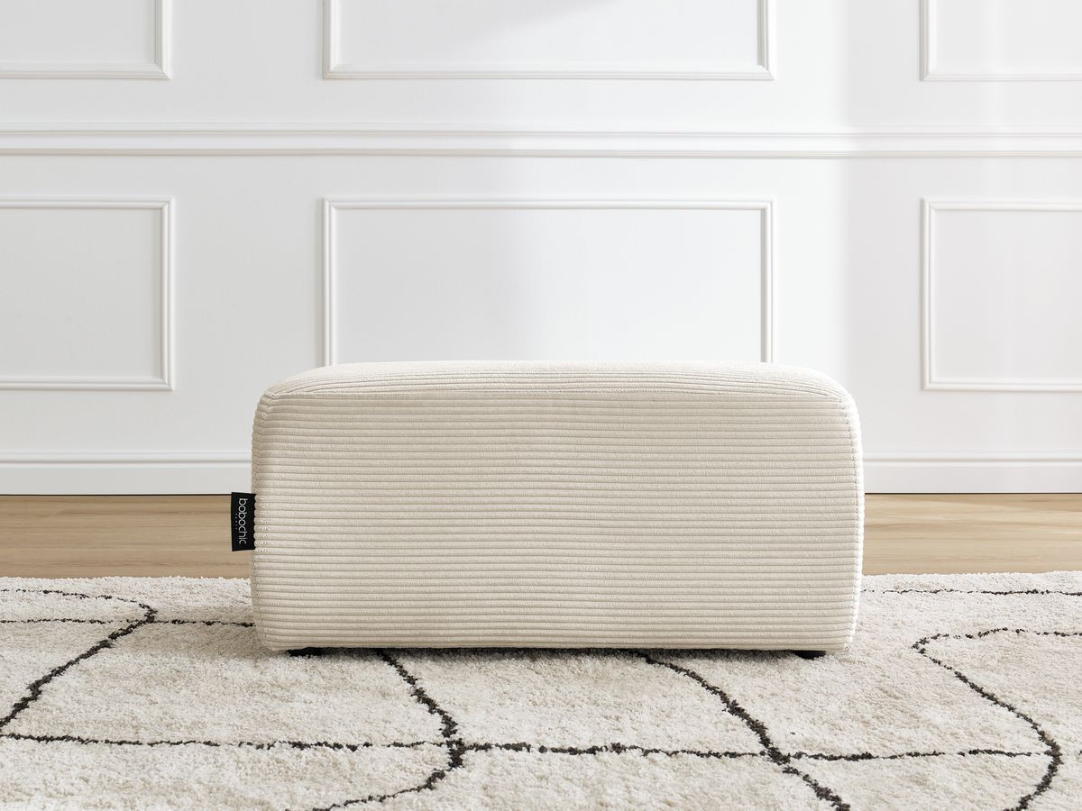 Bobochic Atilla Pouf Cordsamt Beige