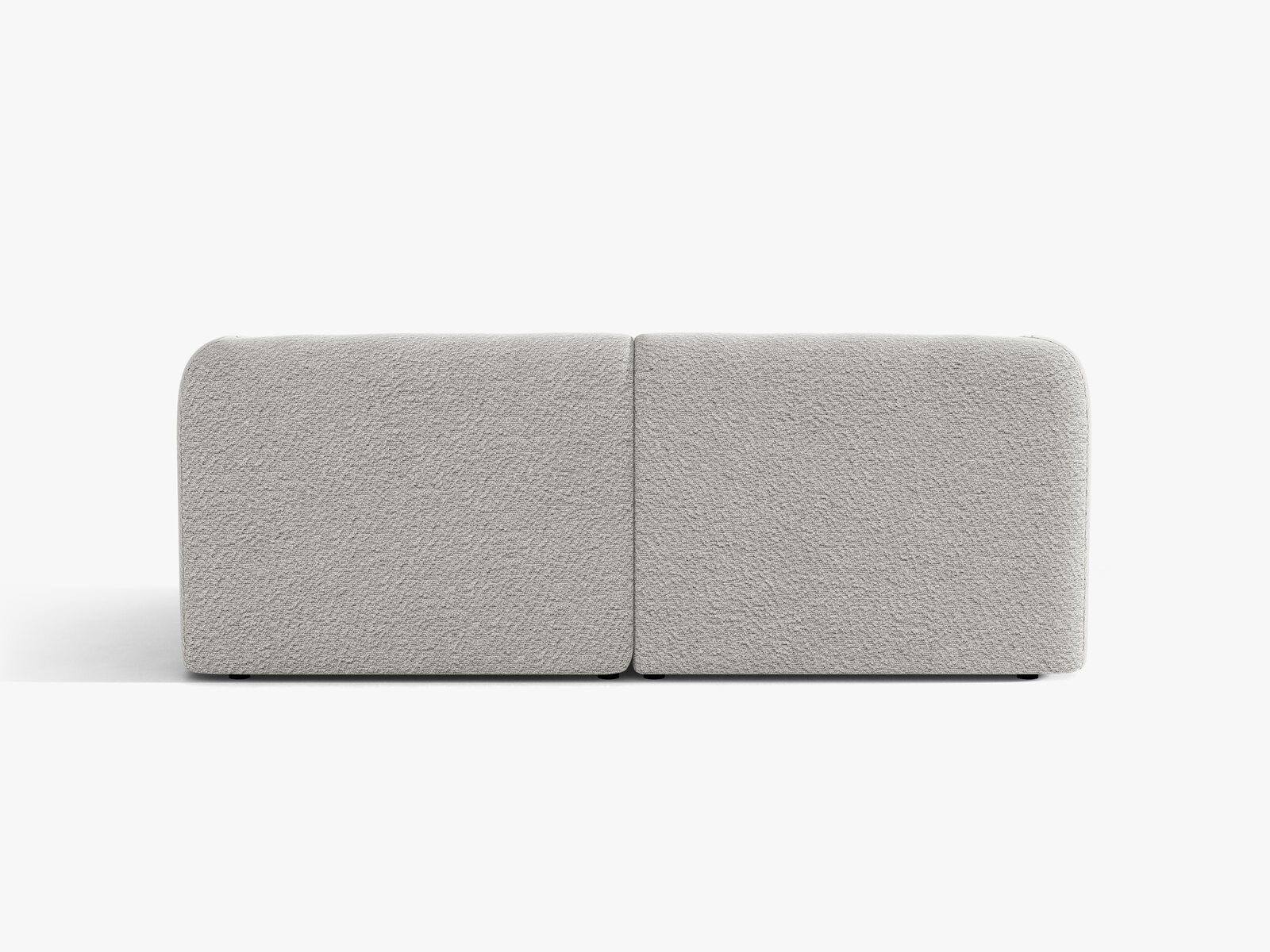 Micadoni Sofa Miley 2-Sitzer Boucle Baloo Hellgrau