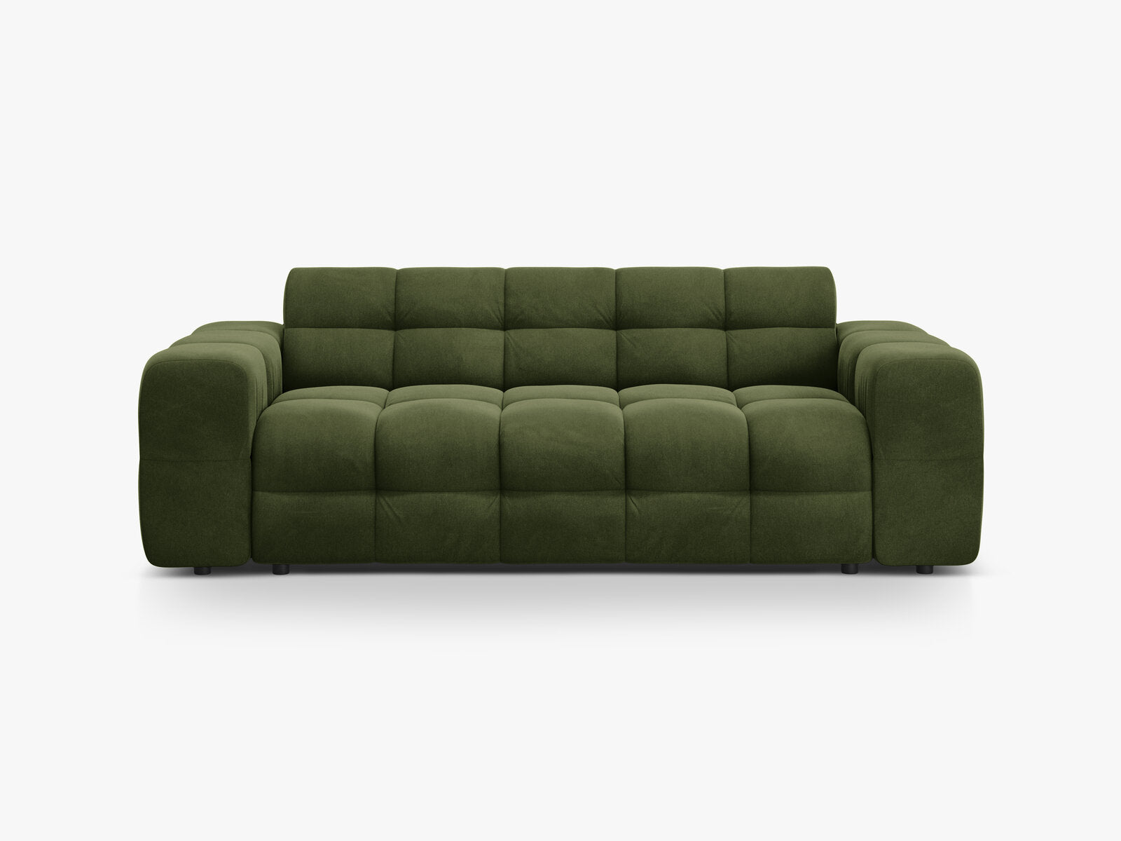 Micadoni Sofa Kendal 3-Sitzer Samt Armeegrün